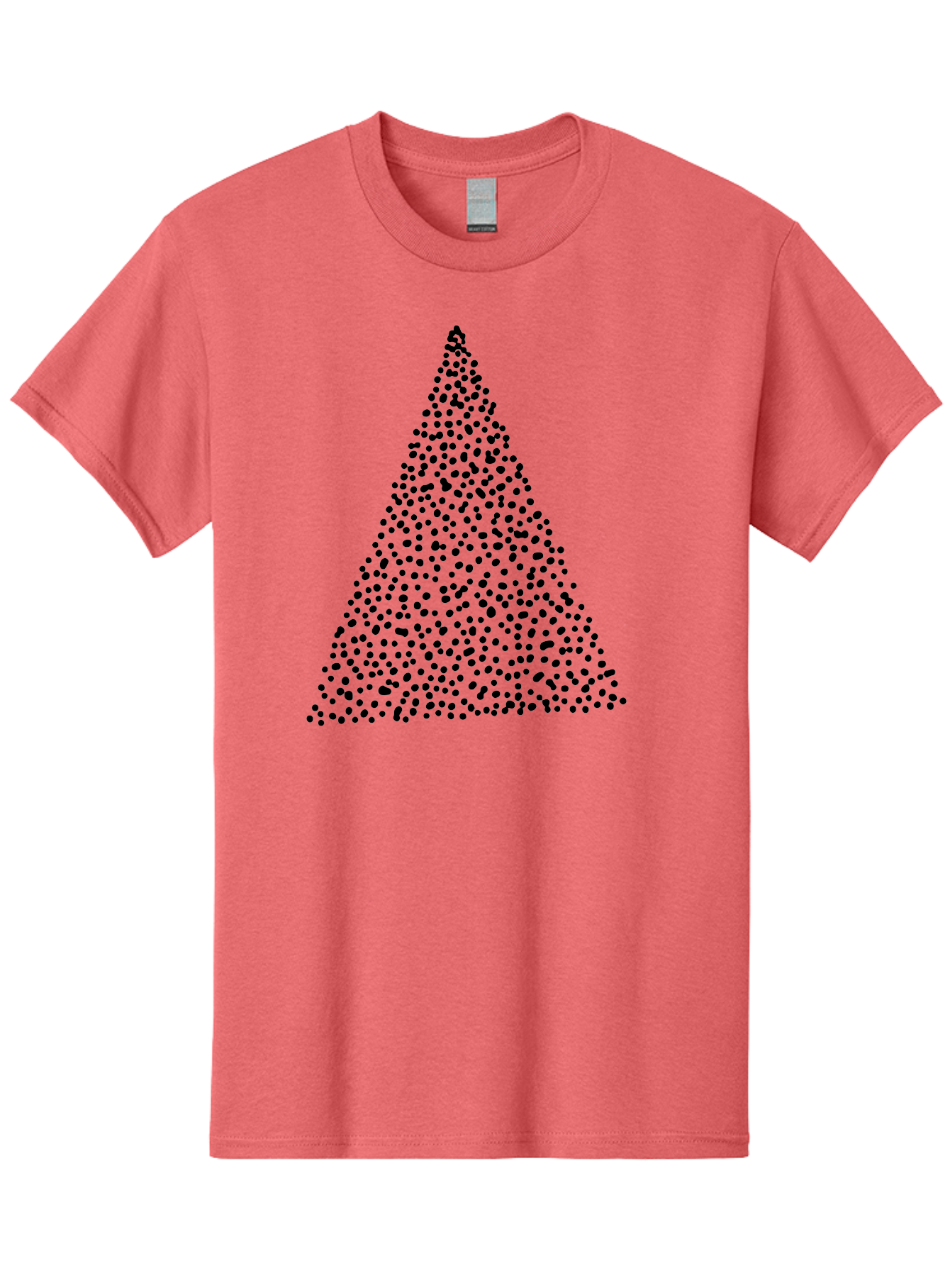 Christmas-Tree Men'S Graphic Tee, 100% Cotton, Comfortable Casual Summer Wear, Machine Washable, Christmas Tree, Black Dots Design, Festive Decor, Holiday Graphics, Minimalist Christmas, Dot Art -  Aaa413 5
