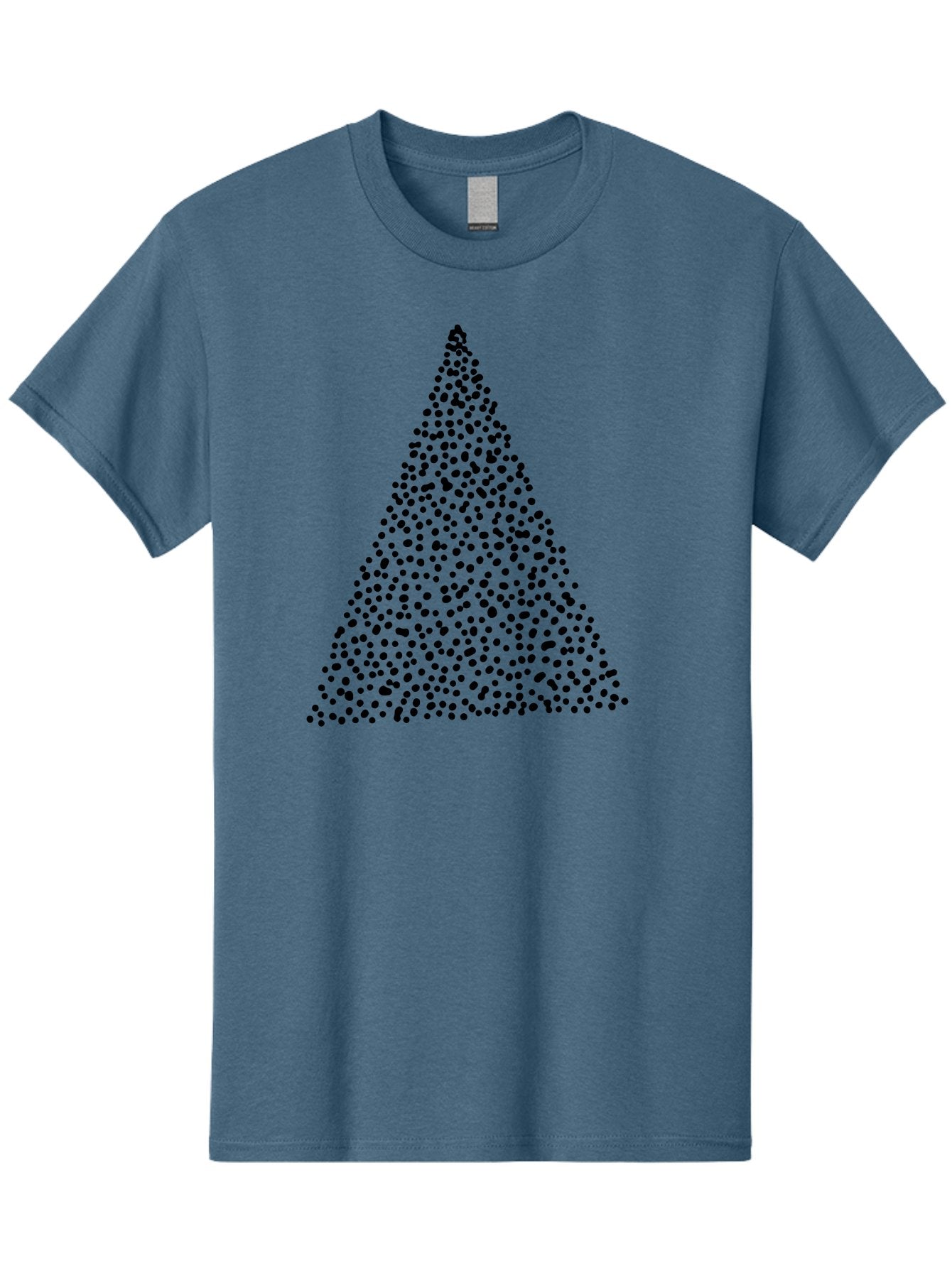 Christmas-Tree Men'S Graphic Tee, 100% Cotton, Comfortable Casual Summer Wear, Machine Washable, Christmas Tree, Black Dots Design, Festive Decor, Holiday Graphics, Minimalist Christmas, Dot Art -  Aaa413 5
