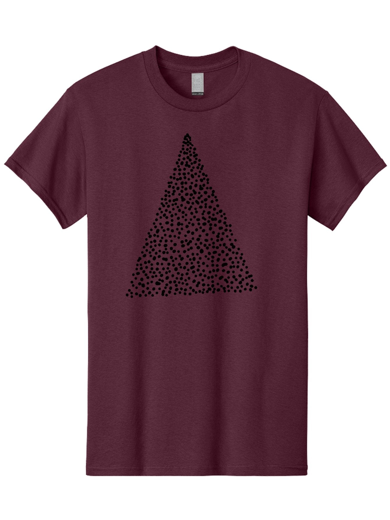 Christmas-Tree Men'S Graphic Tee, 100% Cotton, Comfortable Casual Summer Wear, Machine Washable, Christmas Tree, Black Dots Design, Festive Decor, Holiday Graphics, Minimalist Christmas, Dot Art -  Aaa413 9