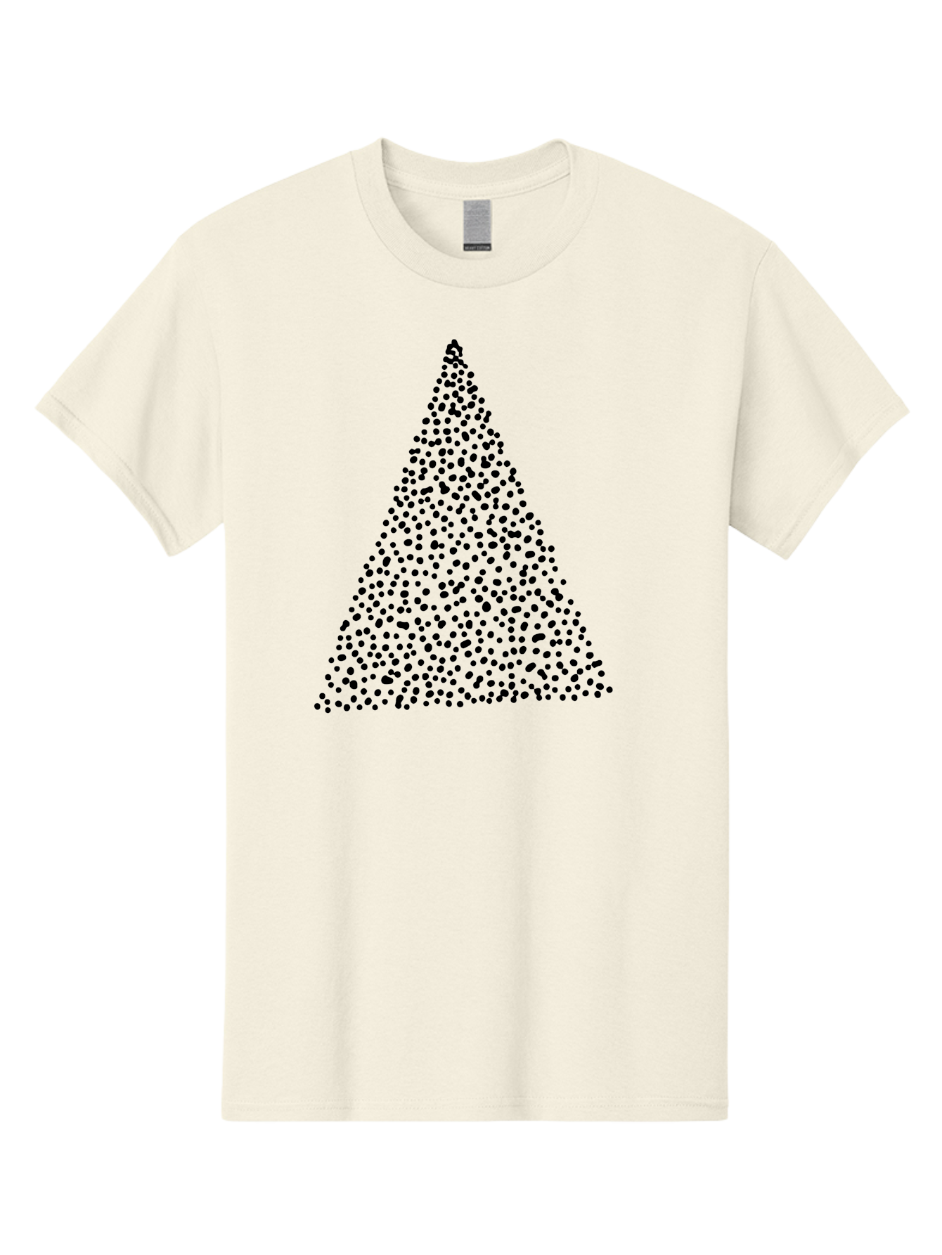 Christmas-Tree Men'S Graphic Tee, 100% Cotton, Comfortable Casual Summer Wear, Machine Washable, Christmas Tree, Black Dots Design, Festive Decor, Holiday Graphics, Minimalist Christmas, Dot Art -  Aaa413 17