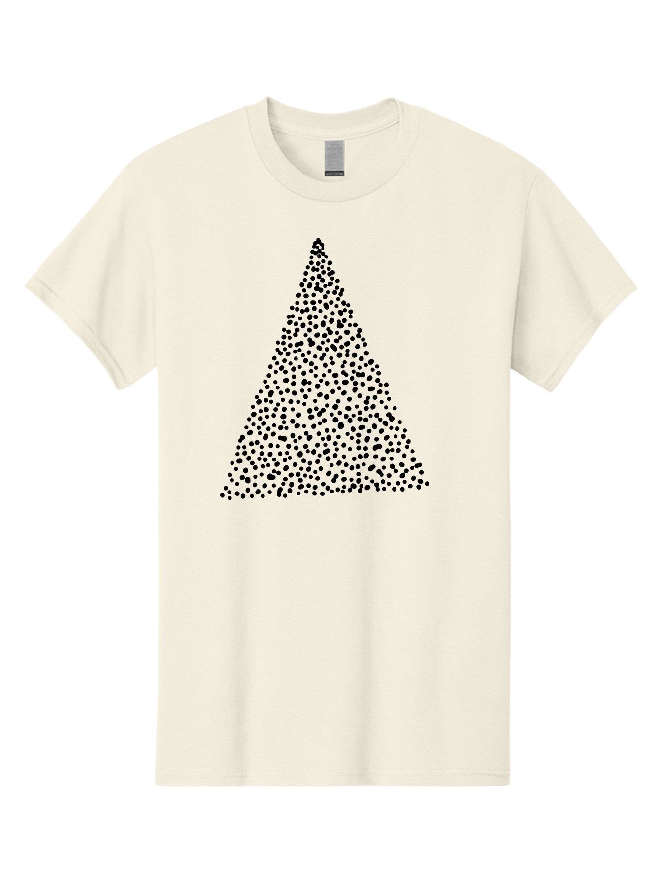 Christmas-Tree Men'S Graphic Tee, 100% Cotton, Comfortable Casual Summer Wear, Machine Washable, Christmas Tree, Black Dots Design, Festive Decor, Holiday Graphics, Minimalist Christmas, Dot Art -  Aaa413 29