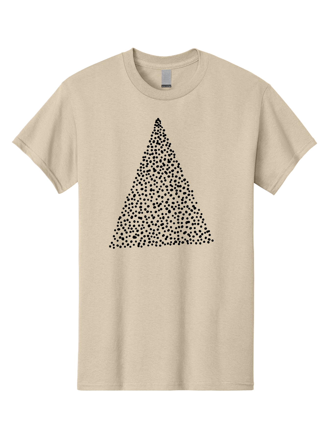 Christmas-Tree Men'S Graphic Tee, 100% Cotton, Comfortable Casual Summer Wear, Machine Washable, Christmas Tree, Black Dots Design, Festive Decor, Holiday Graphics, Minimalist Christmas, Dot Art -  Aaa413 27