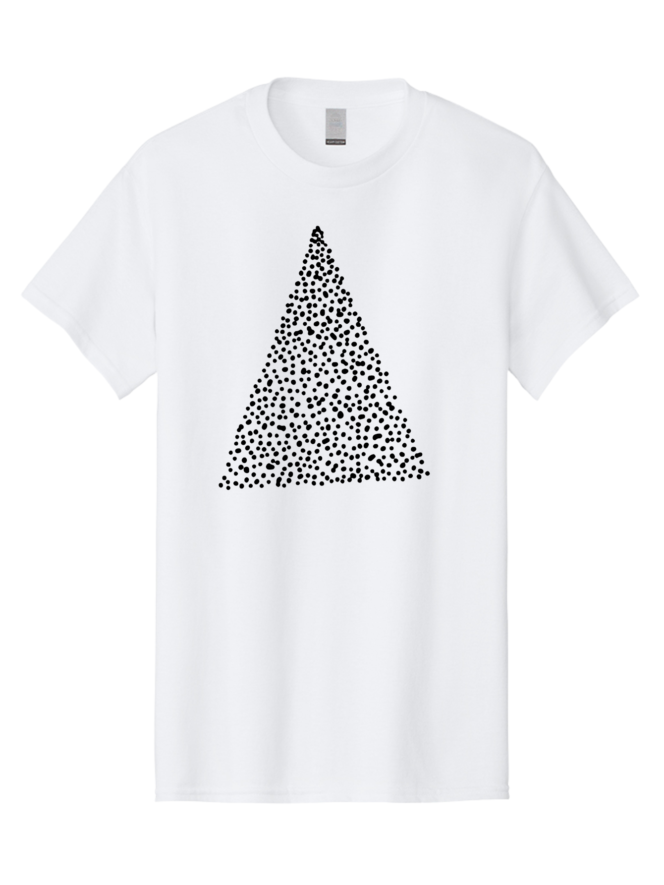 Christmas-Tree Men'S Graphic Tee, 100% Cotton, Comfortable Casual Summer Wear, Machine Washable, Christmas Tree, Black Dots Design, Festive Decor, Holiday Graphics, Minimalist Christmas, Dot Art -  Aaa413 29