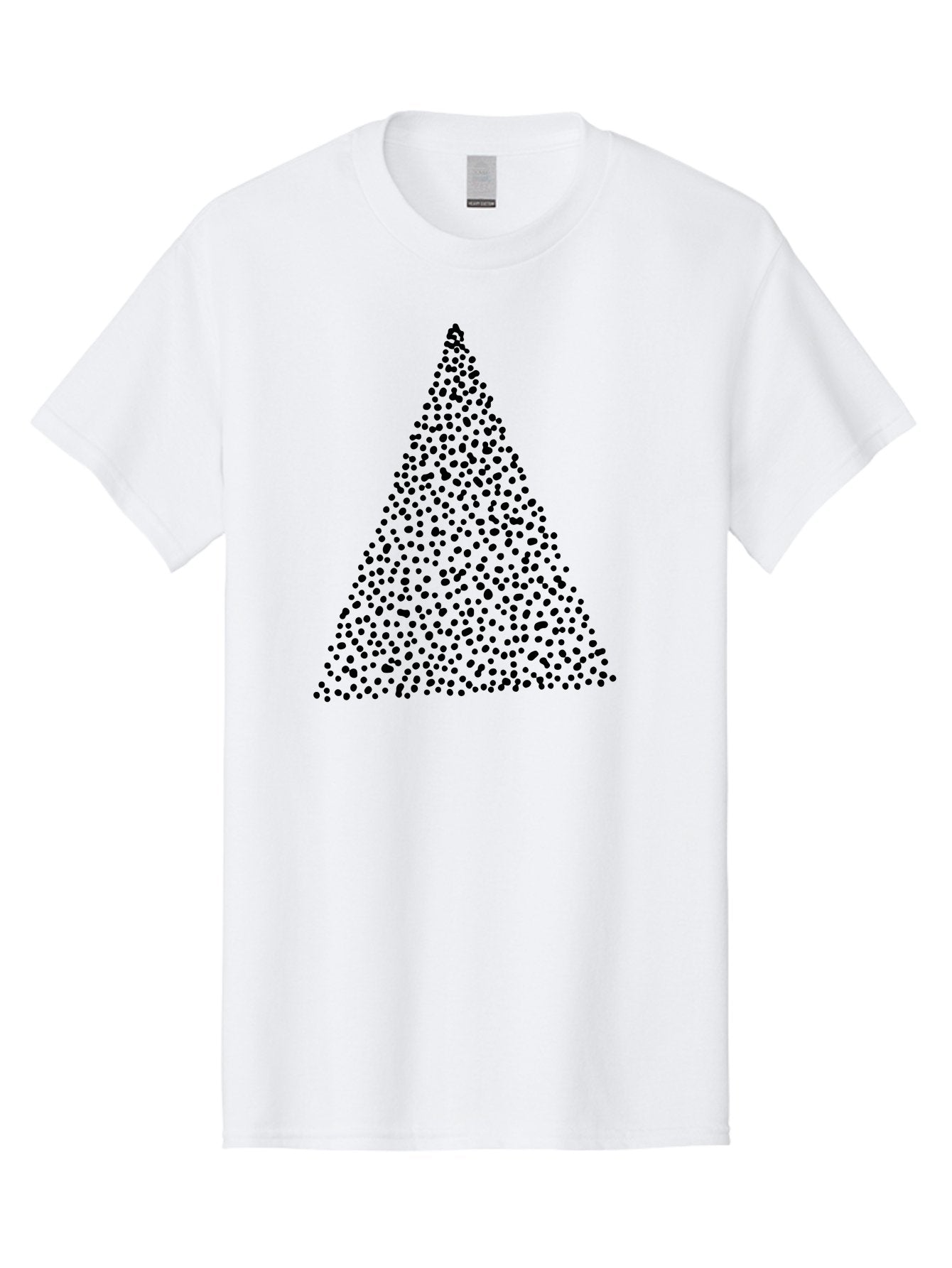 Christmas-Tree Men'S Graphic Tee, 100% Cotton, Comfortable Casual Summer Wear, Machine Washable, Christmas Tree, Black Dots Design, Festive Decor, Holiday Graphics, Minimalist Christmas, Dot Art -  Aaa413 19