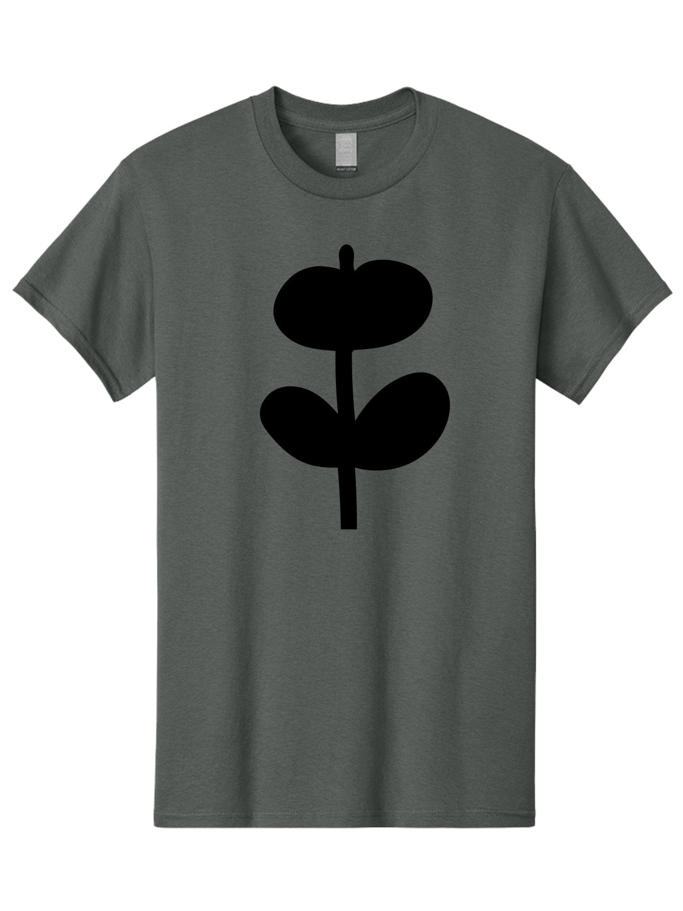Clover-Silhouette Men'S Graphic Tee, 100% Cotton, Comfortable Casual Summer Wear, Machine Washable, Clover Icon, Shamrock Symbol, Three-Leafed Plant, Simple Design, Minimalist Illustration, Black Silhouette -  Aaa414 29