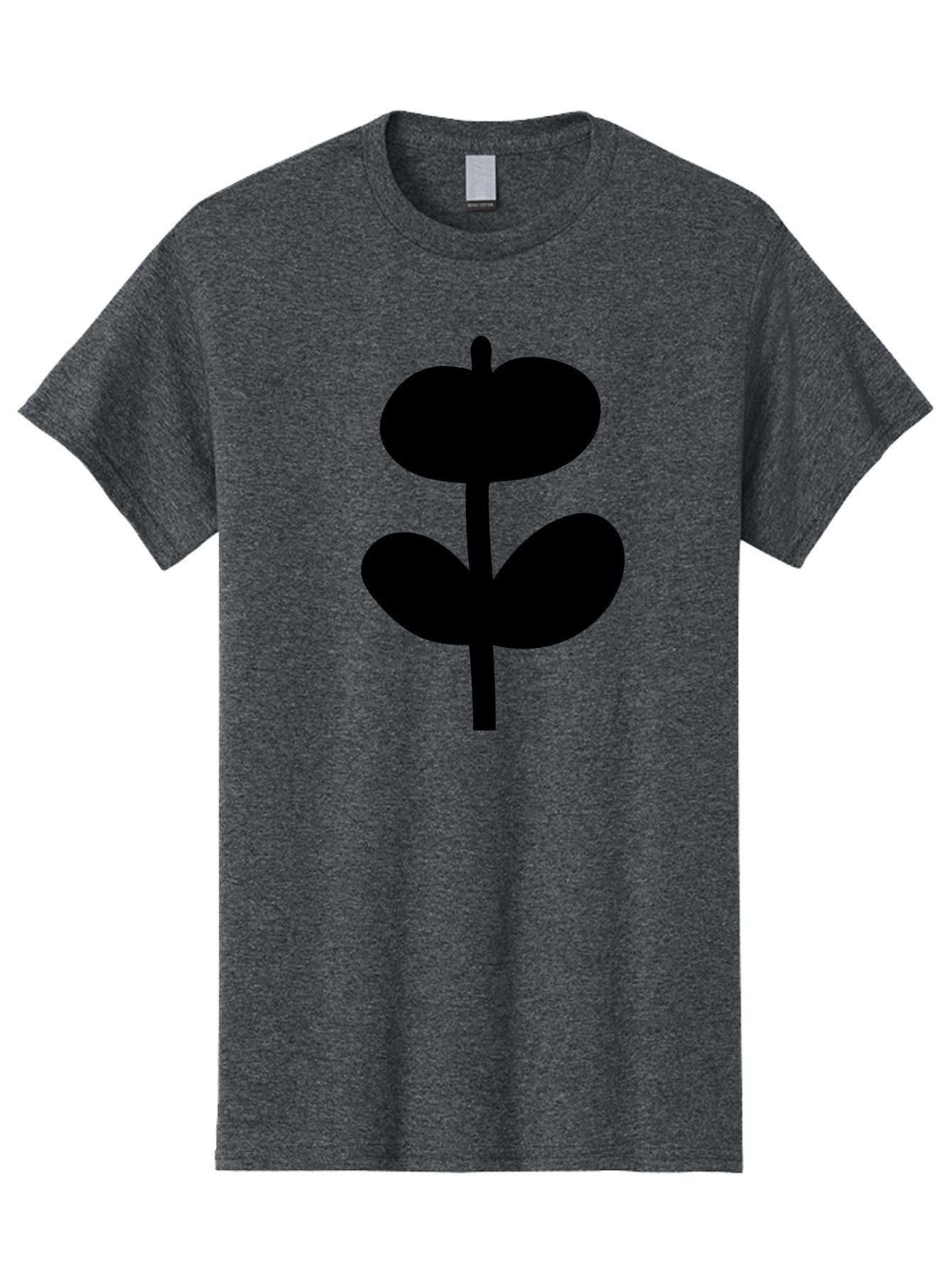 Clover-Silhouette Men'S Graphic Tee, 100% Cotton, Comfortable Casual Summer Wear, Machine Washable, Clover Icon, Shamrock Symbol, Three-Leafed Plant, Simple Design, Minimalist Illustration, Black Silhouette -  Aaa414 13