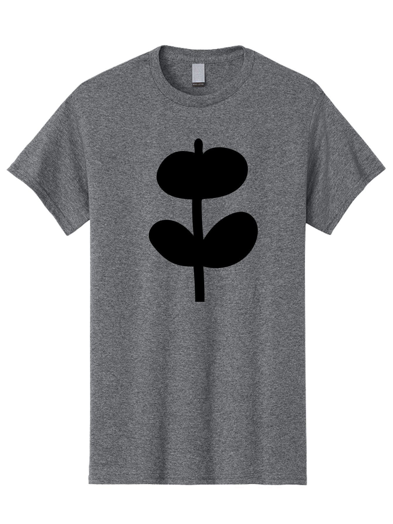 Clover-Silhouette Men'S Graphic Tee, 100% Cotton, Comfortable Casual Summer Wear, Machine Washable, Clover Icon, Shamrock Symbol, Three-Leafed Plant, Simple Design, Minimalist Illustration, Black Silhouette -  Aaa414 21