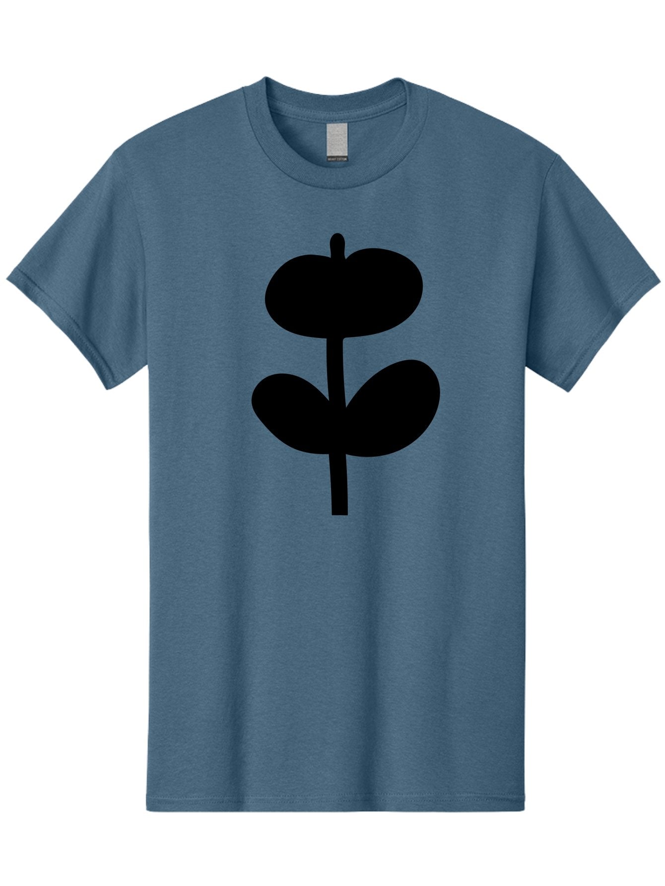 Clover-Silhouette Men'S Graphic Tee, 100% Cotton, Comfortable Casual Summer Wear, Machine Washable, Clover Icon, Shamrock Symbol, Three-Leafed Plant, Simple Design, Minimalist Illustration, Black Silhouette -  Aaa414 25