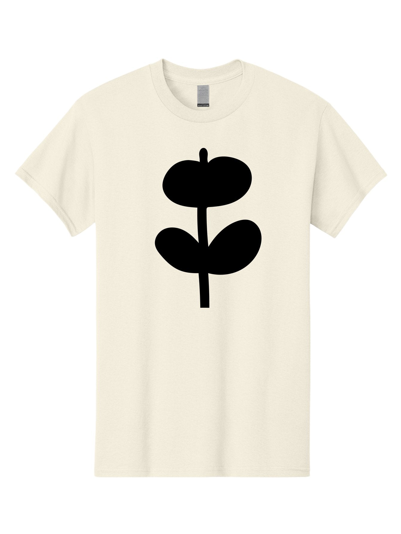 Clover-Silhouette Men'S Graphic Tee, 100% Cotton, Comfortable Casual Summer Wear, Machine Washable, Clover Icon, Shamrock Symbol, Three-Leafed Plant, Simple Design, Minimalist Illustration, Black Silhouette -  Aaa414 19