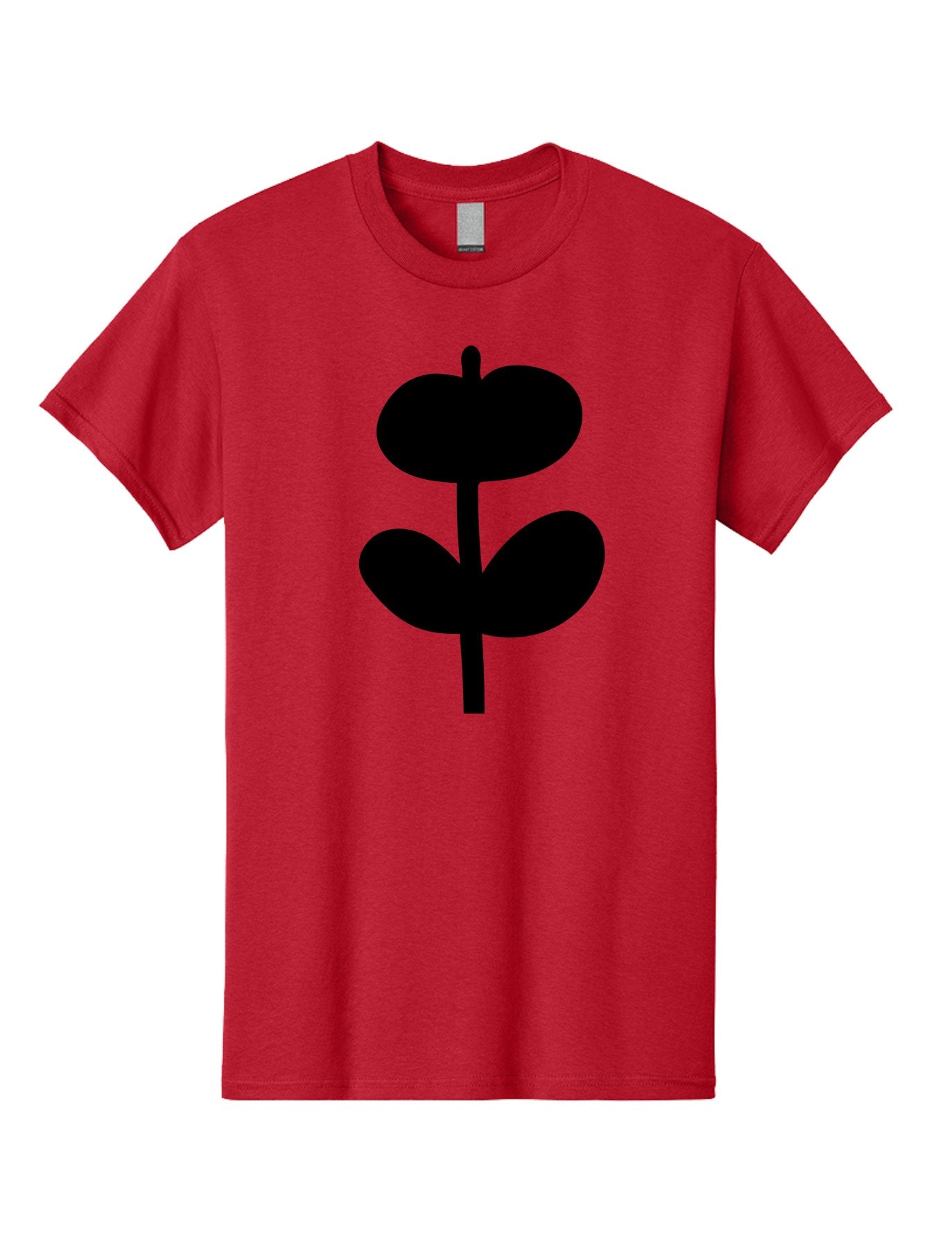 Clover-Silhouette Men'S Graphic Tee, 100% Cotton, Comfortable Casual Summer Wear, Machine Washable, Clover Icon, Shamrock Symbol, Three-Leafed Plant, Simple Design, Minimalist Illustration, Black Silhouette -  Aaa414 17