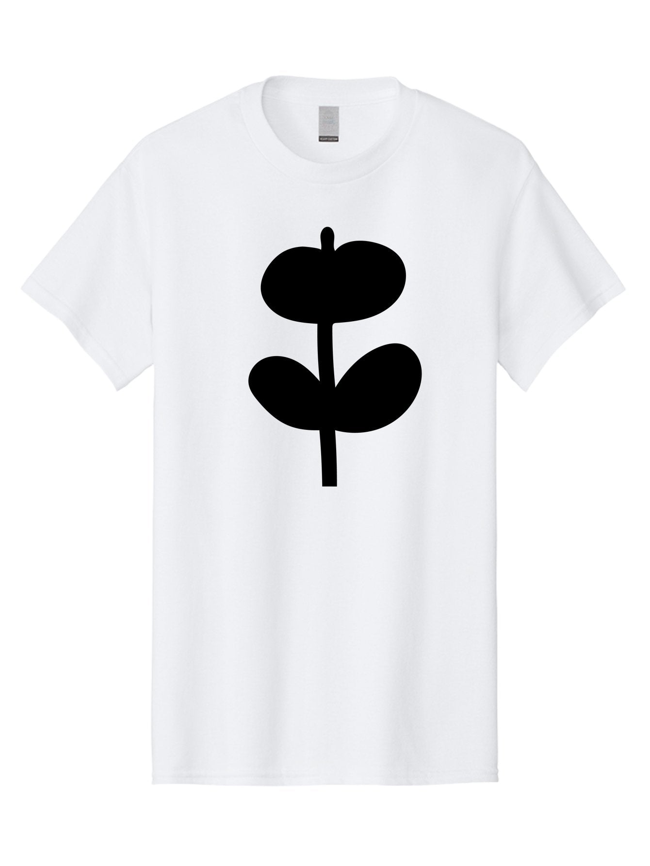 Clover-Silhouette Men'S Graphic Tee, 100% Cotton, Comfortable Casual Summer Wear, Machine Washable, Clover Icon, Shamrock Symbol, Three-Leafed Plant, Simple Design, Minimalist Illustration, Black Silhouette -  Aaa414 5