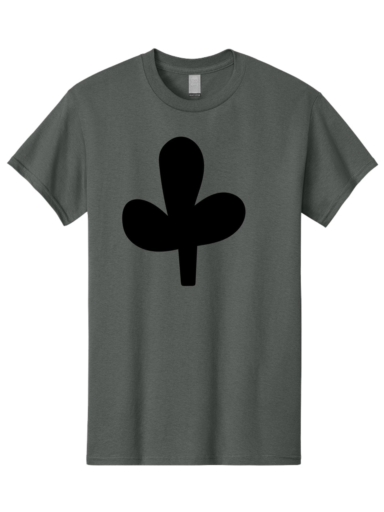 Clover Men'S Graphic Tee, 100% Cotton, Comfortable Casual Summer Wear, Machine Washable, Clover Symbol, Shamrock Icon, Three-Leafed Plant, Minimalist Design, Simple Shape, Bold Silhouette -  Aaa415 7