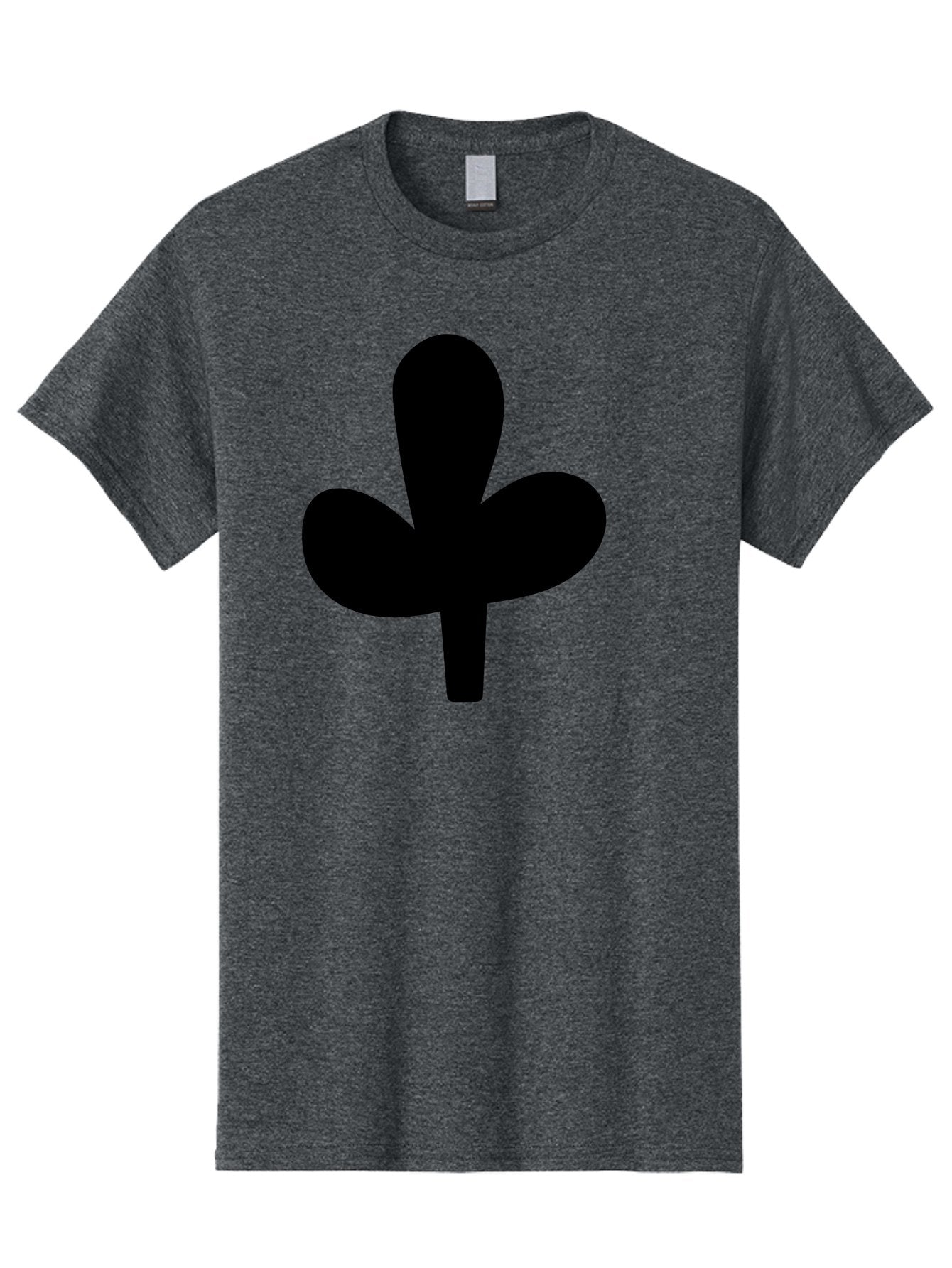 Clover Men'S Graphic Tee, 100% Cotton, Comfortable Casual Summer Wear, Machine Washable, Clover Symbol, Shamrock Icon, Three-Leafed Plant, Minimalist Design, Simple Shape, Bold Silhouette -  Aaa415 3