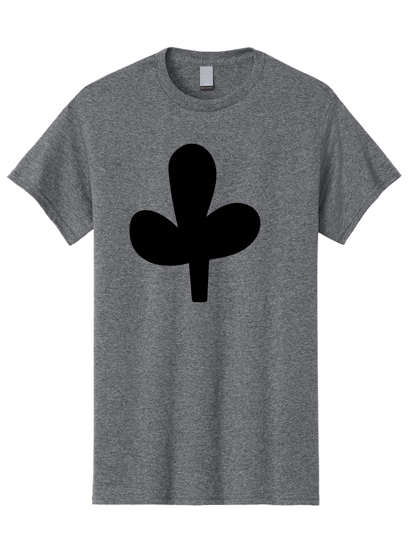 Clover Men'S Graphic Tee, 100% Cotton, Comfortable Casual Summer Wear, Machine Washable, Clover Symbol, Shamrock Icon, Three-Leafed Plant, Minimalist Design, Simple Shape, Bold Silhouette -  Aaa415 25