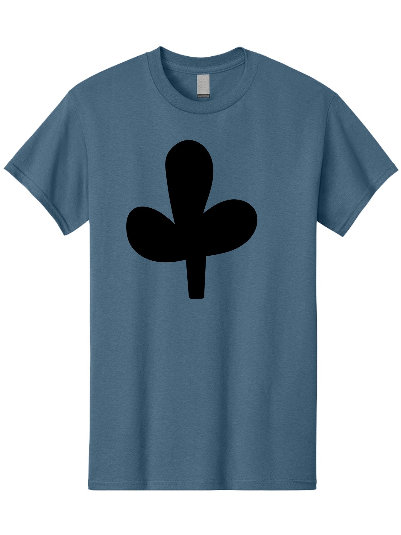 Clover Men'S Graphic Tee, 100% Cotton, Comfortable Casual Summer Wear, Machine Washable, Clover Symbol, Shamrock Icon, Three-Leafed Plant, Minimalist Design, Simple Shape, Bold Silhouette -  Aaa415 21