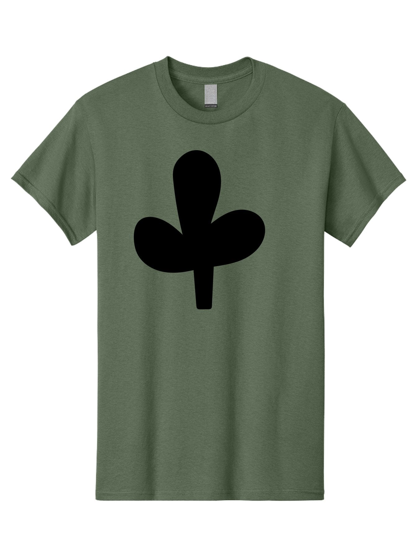 Clover Men'S Graphic Tee, 100% Cotton, Comfortable Casual Summer Wear, Machine Washable, Clover Symbol, Shamrock Icon, Three-Leafed Plant, Minimalist Design, Simple Shape, Bold Silhouette -  Aaa415 17
