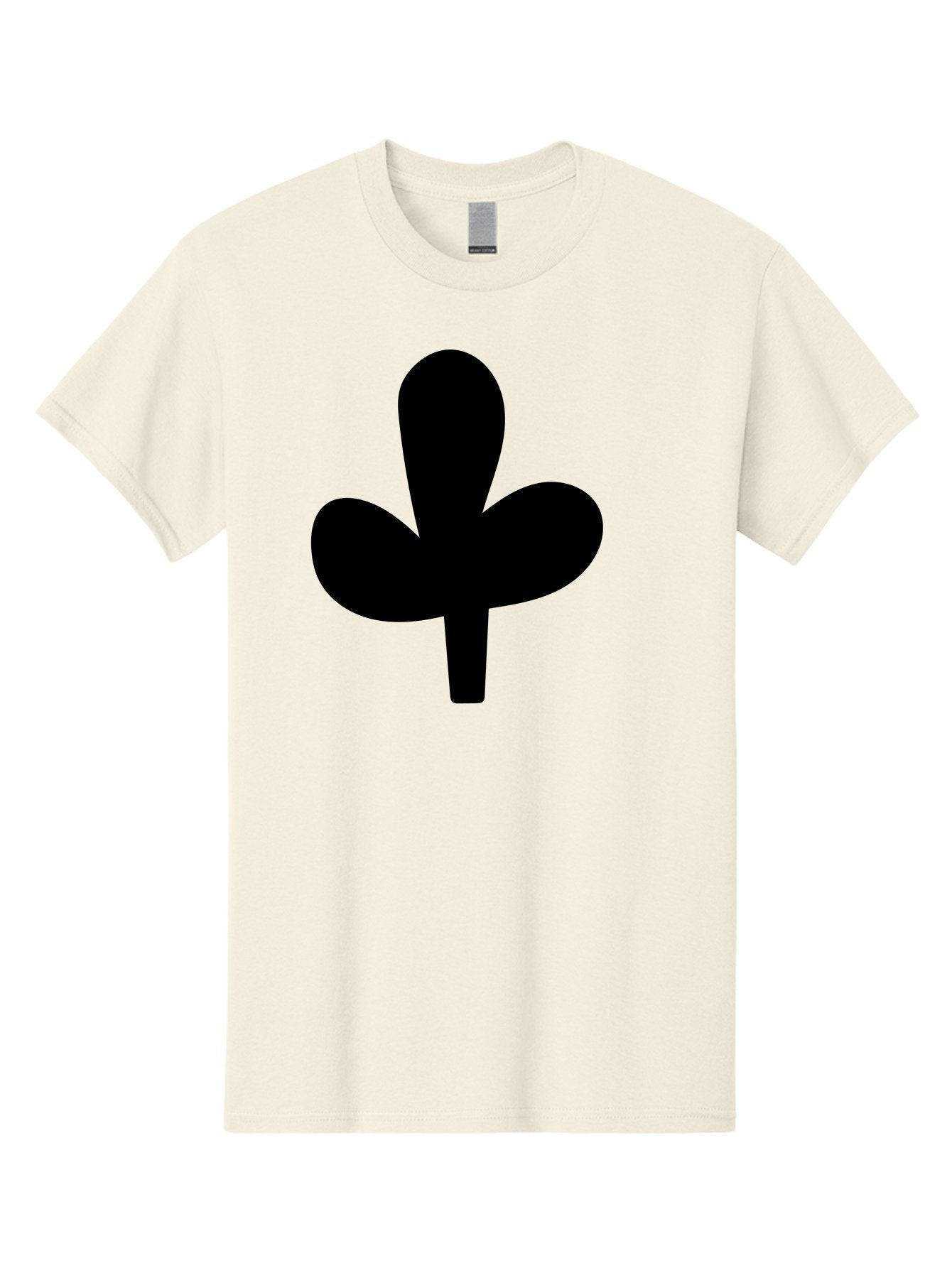 Clover Men'S Graphic Tee, 100% Cotton, Comfortable Casual Summer Wear, Machine Washable, Clover Symbol, Shamrock Icon, Three-Leafed Plant, Minimalist Design, Simple Shape, Bold Silhouette -  Aaa415 23