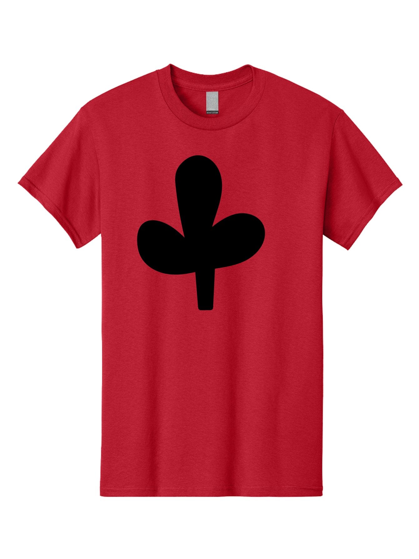 Clover Men'S Graphic Tee, 100% Cotton, Comfortable Casual Summer Wear, Machine Washable, Clover Symbol, Shamrock Icon, Three-Leafed Plant, Minimalist Design, Simple Shape, Bold Silhouette -  Aaa415 9