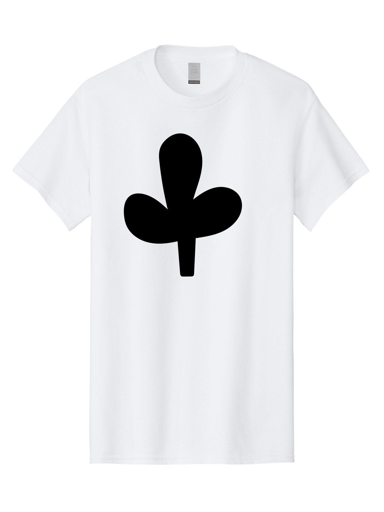 Clover Men'S Graphic Tee, 100% Cotton, Comfortable Casual Summer Wear, Machine Washable, Clover Symbol, Shamrock Icon, Three-Leafed Plant, Minimalist Design, Simple Shape, Bold Silhouette -  Aaa415 19