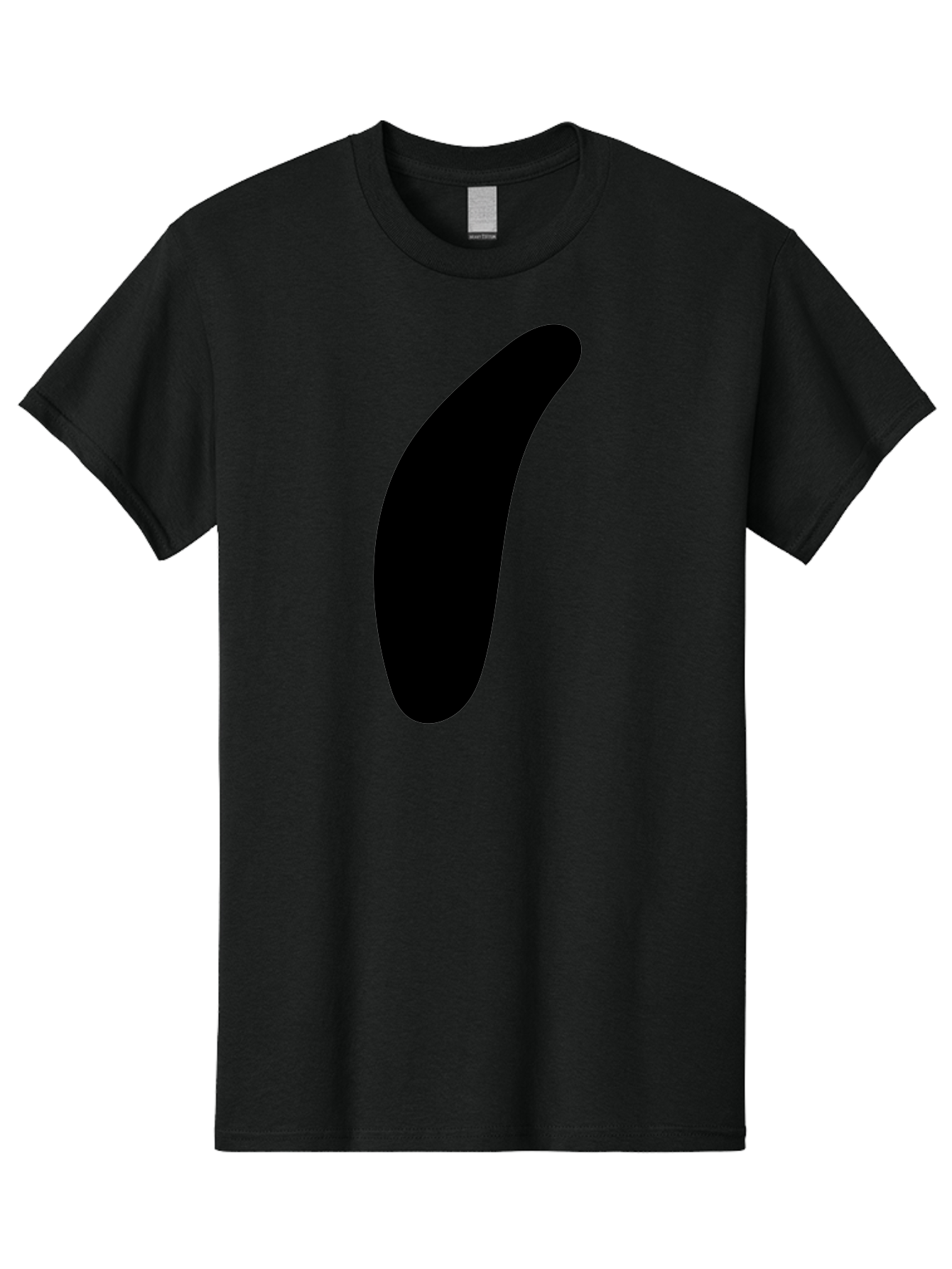 Comma Men'S Graphic Tee, 100% Cotton, Comfortable Casual Summer Wear, Machine Washable, Black Comma, Punctuation Mark, Minimalist Design, Simple Shape, Bold Typography, Modern Graphic -  Aaa416