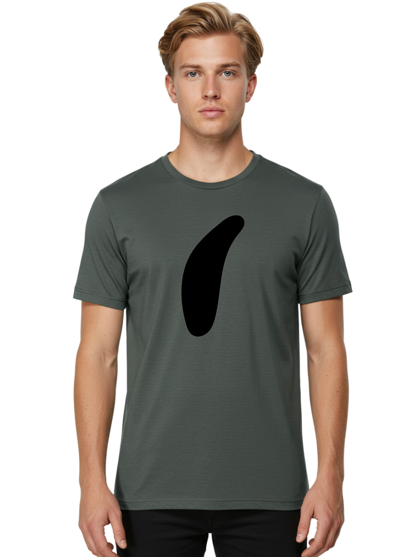 Comma Men'S Graphic Tee, 100% Cotton, Comfortable Casual Summer Wear, Machine Washable, Black Comma, Punctuation Mark, Minimalist Design, Simple Shape, Bold Typography, Modern Graphic -  Aaa416 4