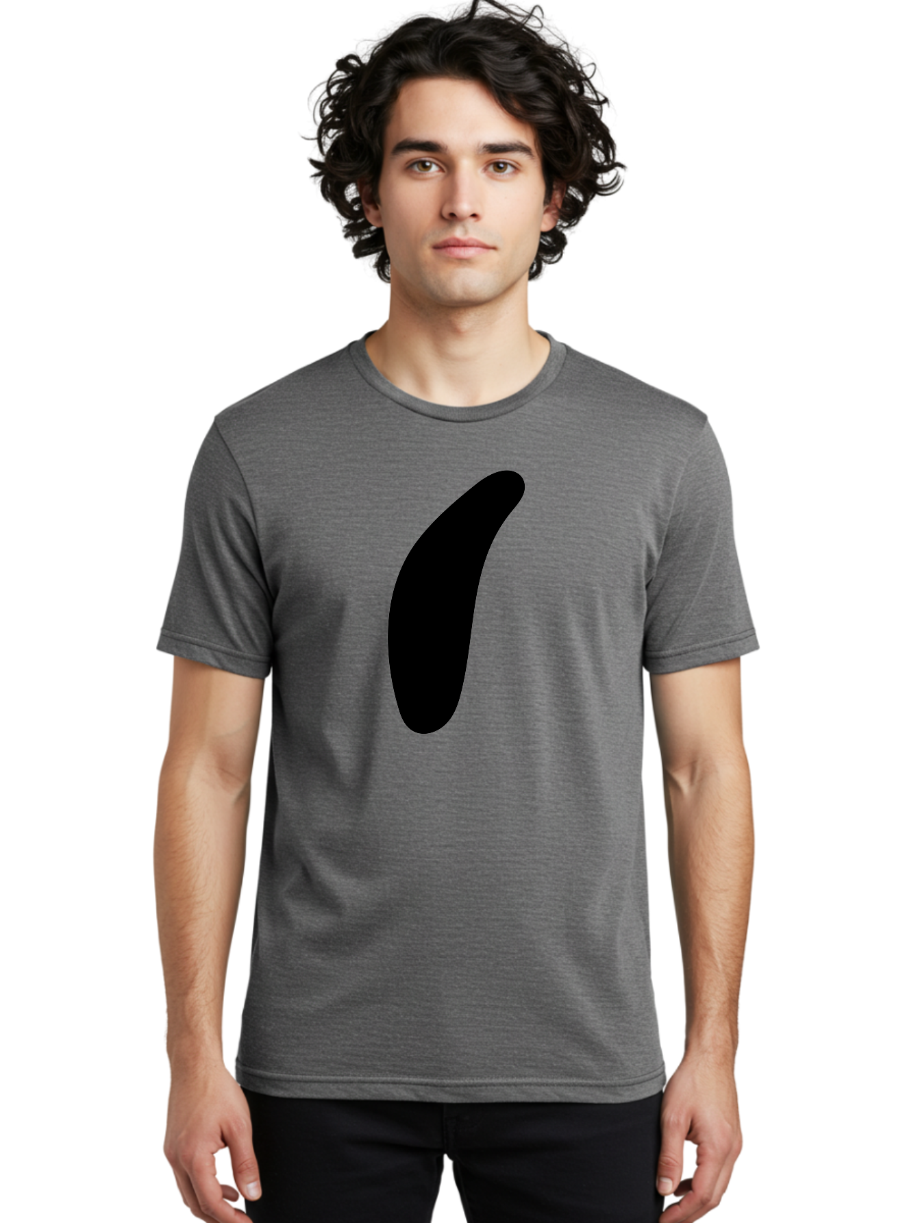 Comma Men'S Graphic Tee, 100% Cotton, Comfortable Casual Summer Wear, Machine Washable, Black Comma, Punctuation Mark, Minimalist Design, Simple Shape, Bold Typography, Modern Graphic -  Aaa416 10