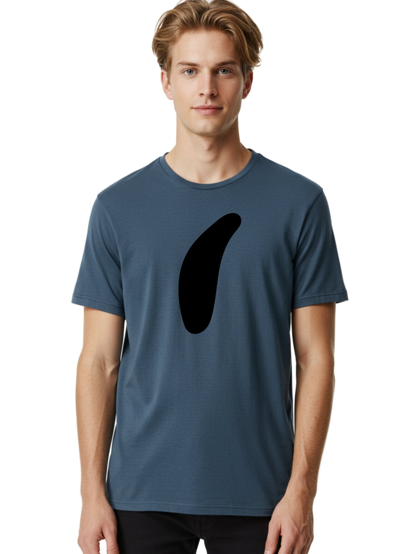 Comma Men'S Graphic Tee, 100% Cotton, Comfortable Casual Summer Wear, Machine Washable, Black Comma, Punctuation Mark, Minimalist Design, Simple Shape, Bold Typography, Modern Graphic -  Aaa416 4