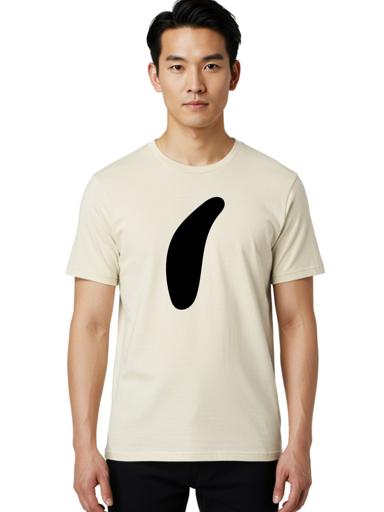 Comma Men'S Graphic Tee, 100% Cotton, Comfortable Casual Summer Wear, Machine Washable, Black Comma, Punctuation Mark, Minimalist Design, Simple Shape, Bold Typography, Modern Graphic -  Aaa416 18