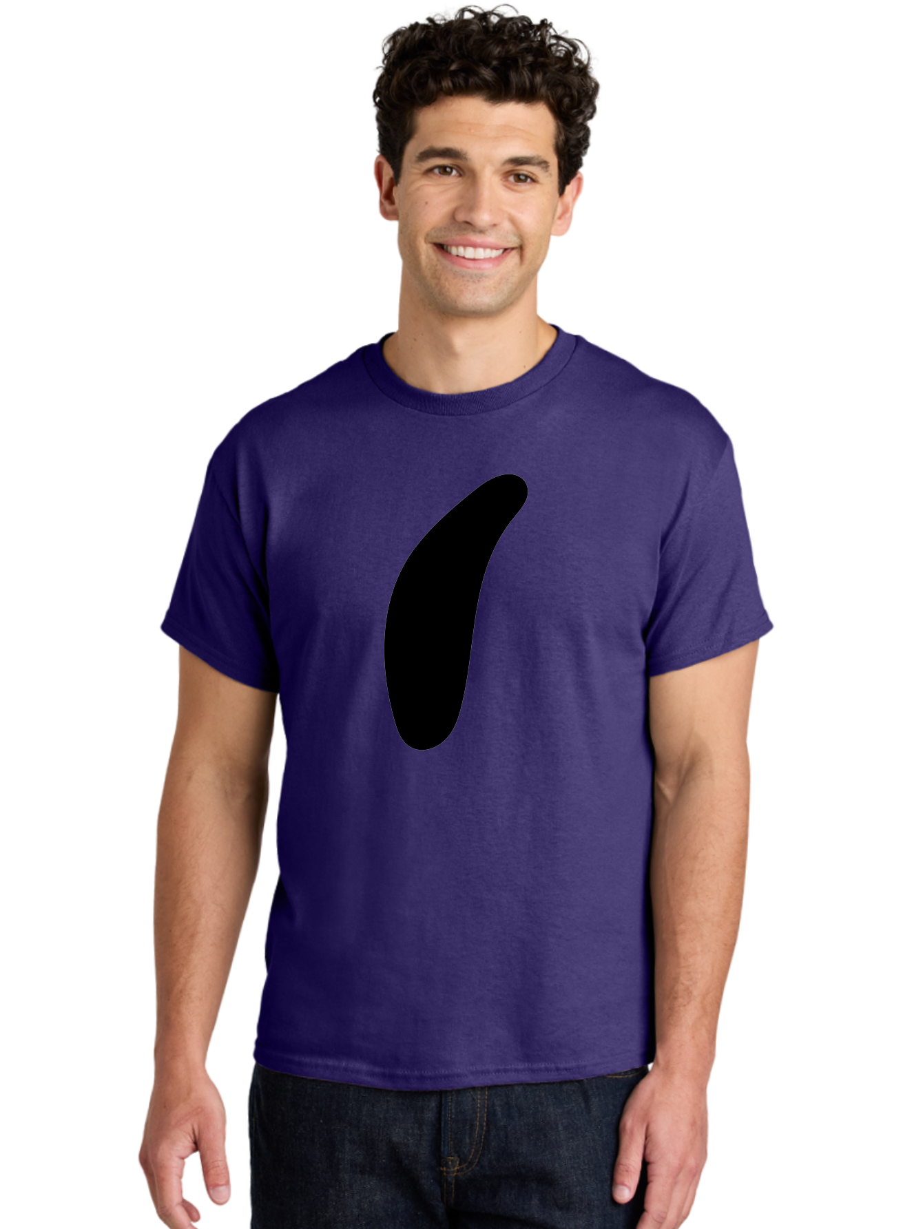 Comma Men'S Graphic Tee, 100% Cotton, Comfortable Casual Summer Wear, Machine Washable, Black Comma, Punctuation Mark, Minimalist Design, Simple Shape, Bold Typography, Modern Graphic -  Aaa416 22