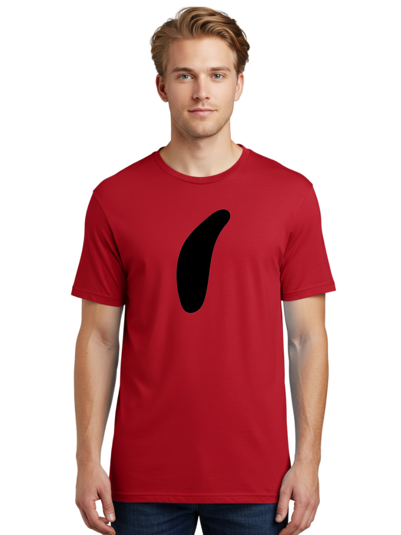 Comma Men'S Graphic Tee, 100% Cotton, Comfortable Casual Summer Wear, Machine Washable, Black Comma, Punctuation Mark, Minimalist Design, Simple Shape, Bold Typography, Modern Graphic -  Aaa416 24