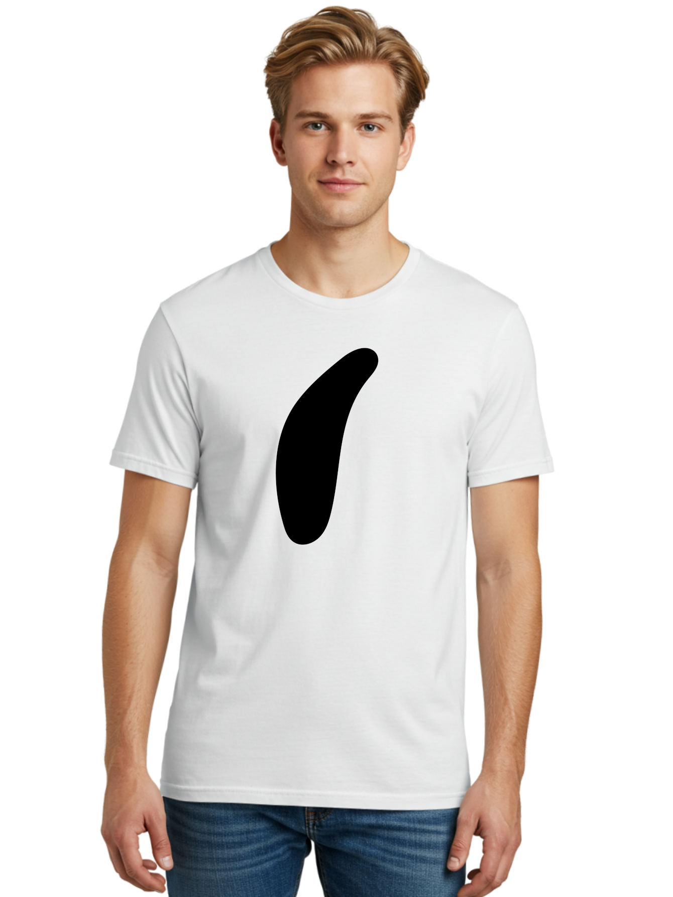 Comma Men'S Graphic Tee, 100% Cotton, Comfortable Casual Summer Wear, Machine Washable, Black Comma, Punctuation Mark, Minimalist Design, Simple Shape, Bold Typography, Modern Graphic -  Aaa416 30