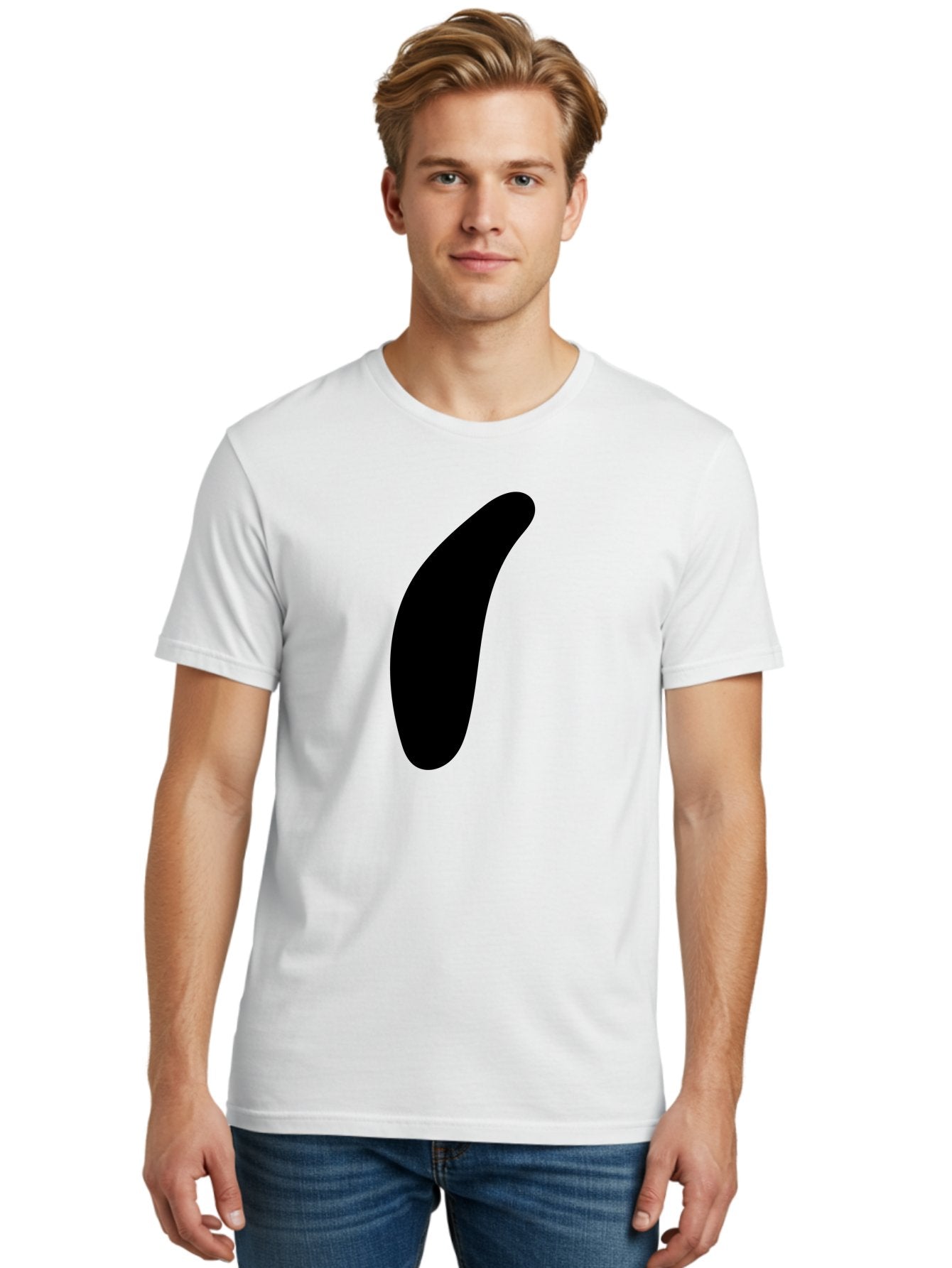 Comma Men'S Graphic Tee, 100% Cotton, Comfortable Casual Summer Wear, Machine Washable, Black Comma, Punctuation Mark, Minimalist Design, Simple Shape, Bold Typography, Modern Graphic -  Aaa416 6