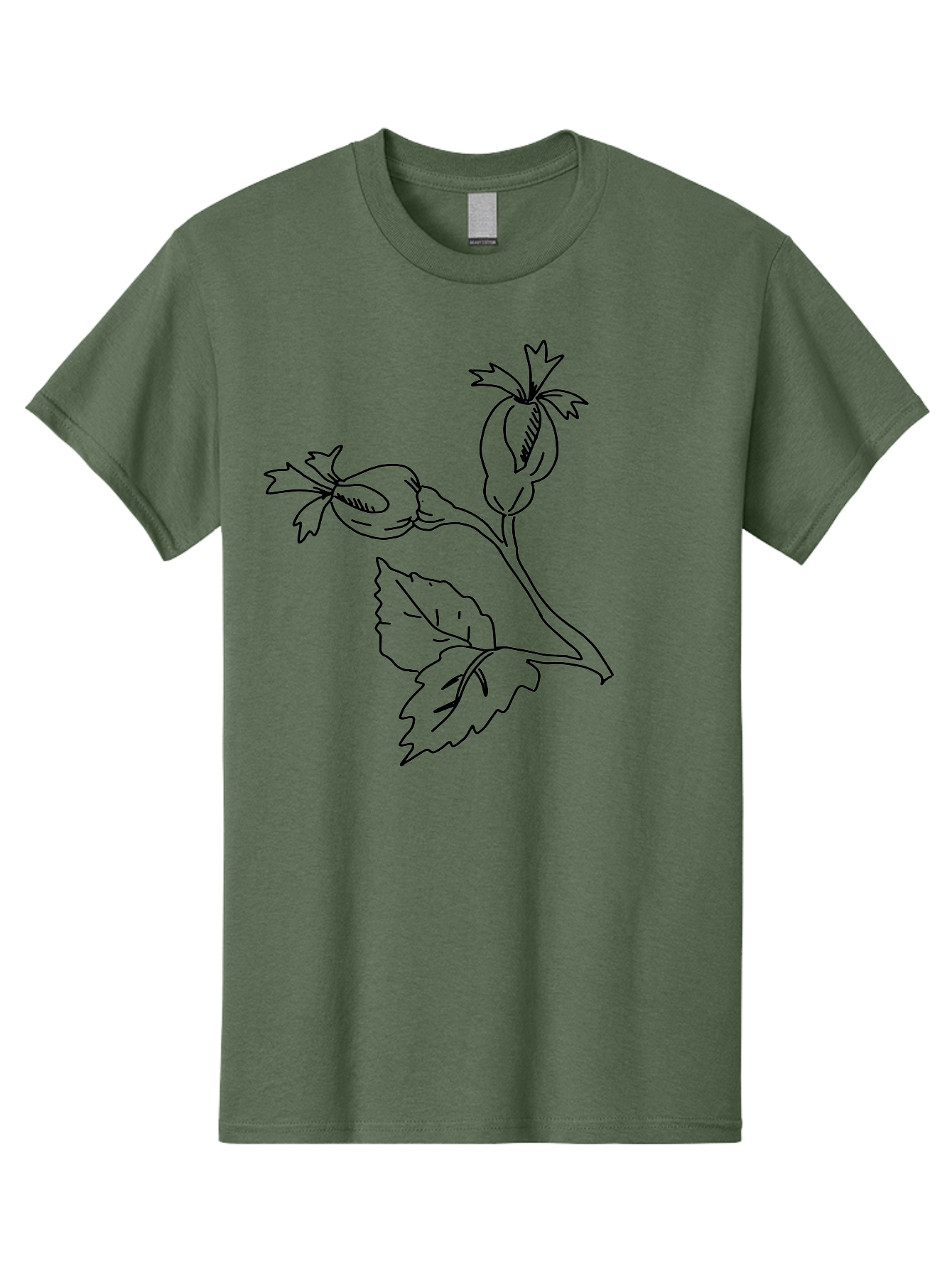 Cotton-Plant Men'S Graphic Tee, 100% Cotton, Comfortable Casual Summer Wear, Machine Washable, Cotton Plant Illustration, Cotton Buds, Simple Line Art, Minimalist Design, Botanical Drawing, Organic Shapes -  Aaa417 15