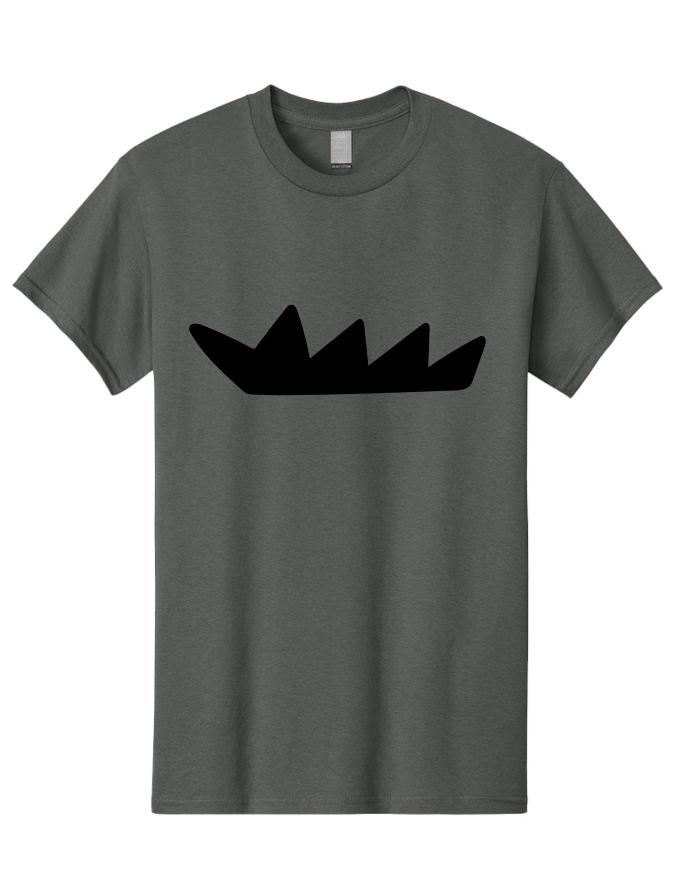 Crown-Icon Men'S Graphic Tee, 100% Cotton, Comfortable Casual Summer Wear, Machine Washable, Black Crown Silhouette, Royal Symbol, Monarch Emblem, Regal Crest, King'S Crown, Royal Icon, Minimalist Design, Vector Graphics -  Aaa419 27