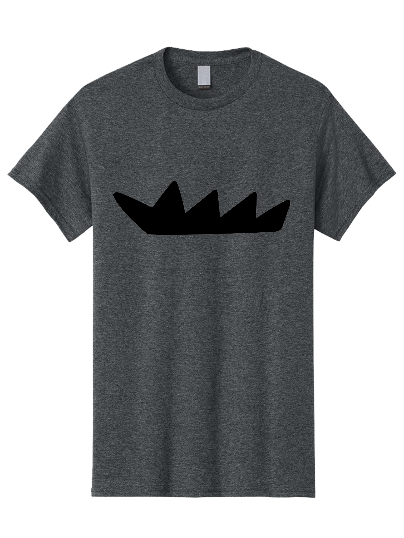 Crown-Icon Men'S Graphic Tee, 100% Cotton, Comfortable Casual Summer Wear, Machine Washable, Black Crown Silhouette, Royal Symbol, Monarch Emblem, Regal Crest, King'S Crown, Royal Icon, Minimalist Design, Vector Graphics -  Aaa419 7