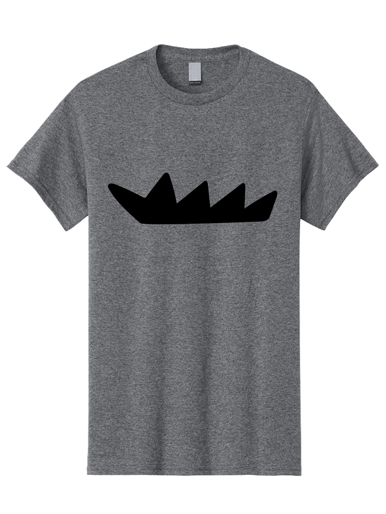 Crown-Icon Men'S Graphic Tee, 100% Cotton, Comfortable Casual Summer Wear, Machine Washable, Black Crown Silhouette, Royal Symbol, Monarch Emblem, Regal Crest, King'S Crown, Royal Icon, Minimalist Design, Vector Graphics -  Aaa419 9