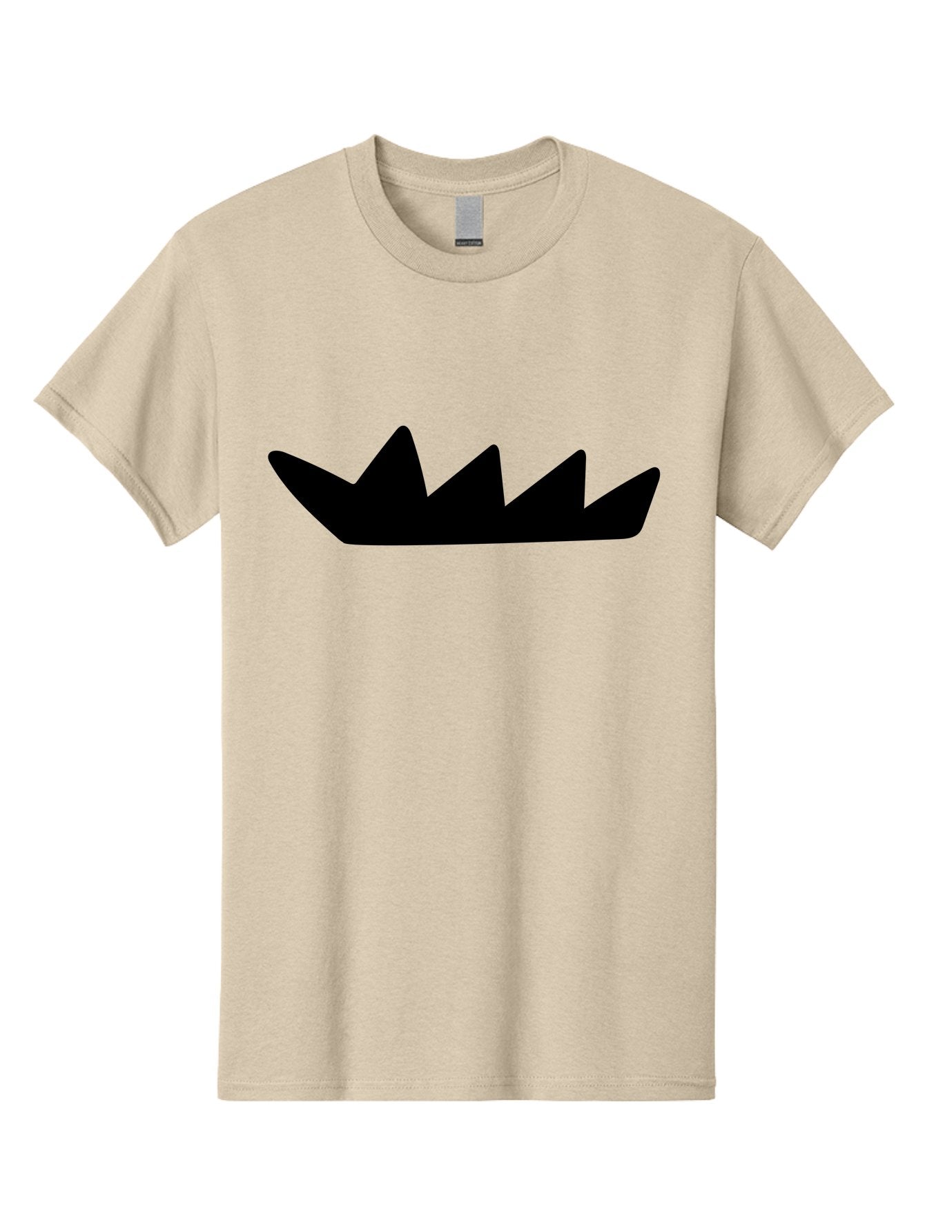 Crown-Icon Men'S Graphic Tee, 100% Cotton, Comfortable Casual Summer Wear, Machine Washable, Black Crown Silhouette, Royal Symbol, Monarch Emblem, Regal Crest, King'S Crown, Royal Icon, Minimalist Design, Vector Graphics -  Aaa419