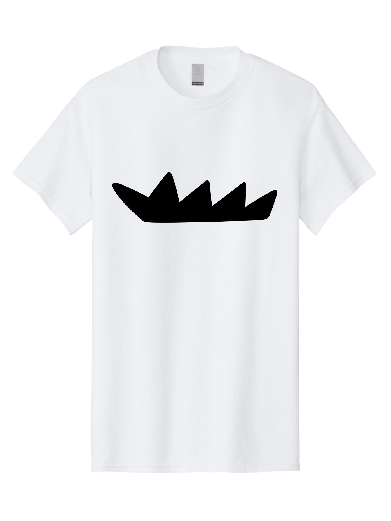 Crown-Icon Men'S Graphic Tee, 100% Cotton, Comfortable Casual Summer Wear, Machine Washable, Black Crown Silhouette, Royal Symbol, Monarch Emblem, Regal Crest, King'S Crown, Royal Icon, Minimalist Design, Vector Graphics -  Aaa419 9