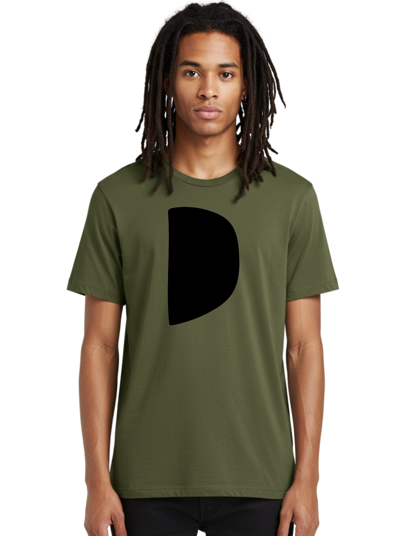 D Men'S Graphic Tee, 100% Cotton, Comfortable Casual Summer Wear, Machine Washable, Modern Typography, Bold Font, Minimalist Design, Sleek Lettering, Simple Shapes, Graphic Design Elements, Abstract Art, Black And Green Color Scheme -  Aaa421 16