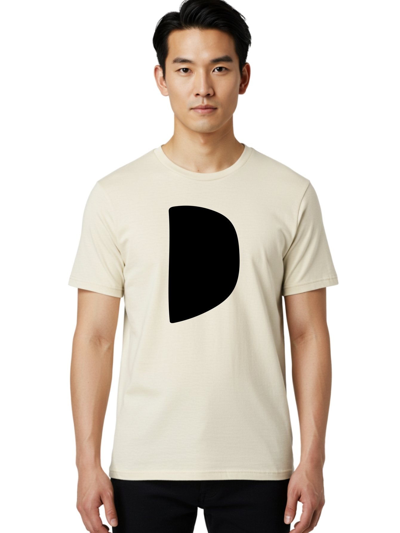 D Men'S Graphic Tee, 100% Cotton, Comfortable Casual Summer Wear, Machine Washable, Modern Typography, Bold Font, Minimalist Design, Sleek Lettering, Simple Shapes, Graphic Design Elements, Abstract Art, Black And Green Color Scheme -  Aaa421 30