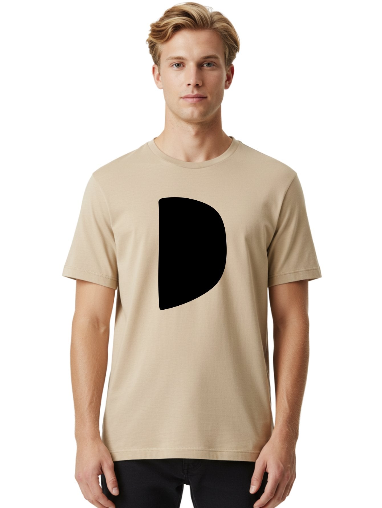 D Men'S Graphic Tee, 100% Cotton, Comfortable Casual Summer Wear, Machine Washable, Modern Typography, Bold Font, Minimalist Design, Sleek Lettering, Simple Shapes, Graphic Design Elements, Abstract Art, Black And Green Color Scheme -  Aaa421 4