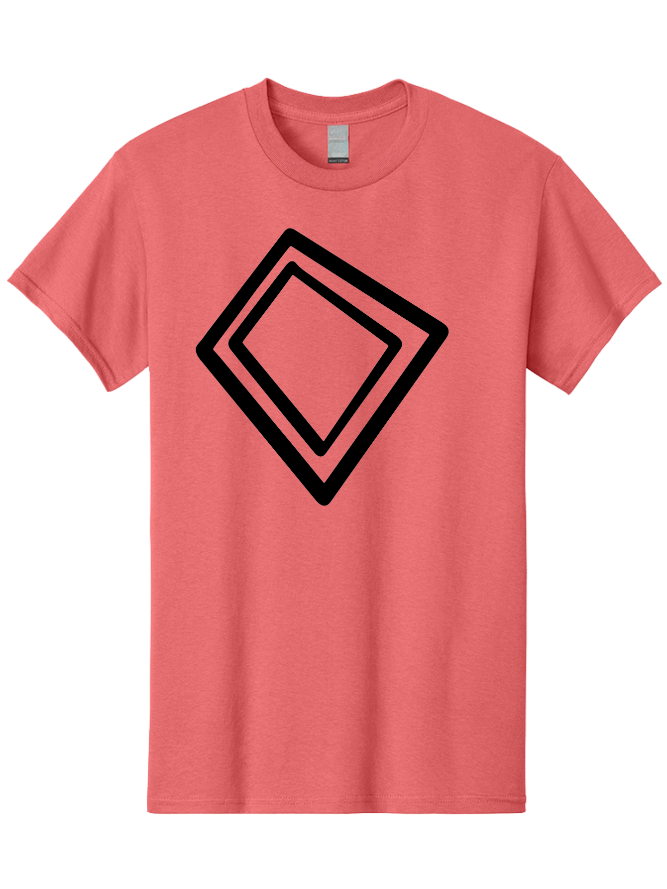 Diamond-Shape Men'S Graphic Tee, 100% Cotton, Comfortable Casual Summer Wear, Machine Washable, Black Diamonds, Nested Shapes, Geometric Pattern, Abstract Design, Modern Art, Minimalist Style -  Aaa422 5