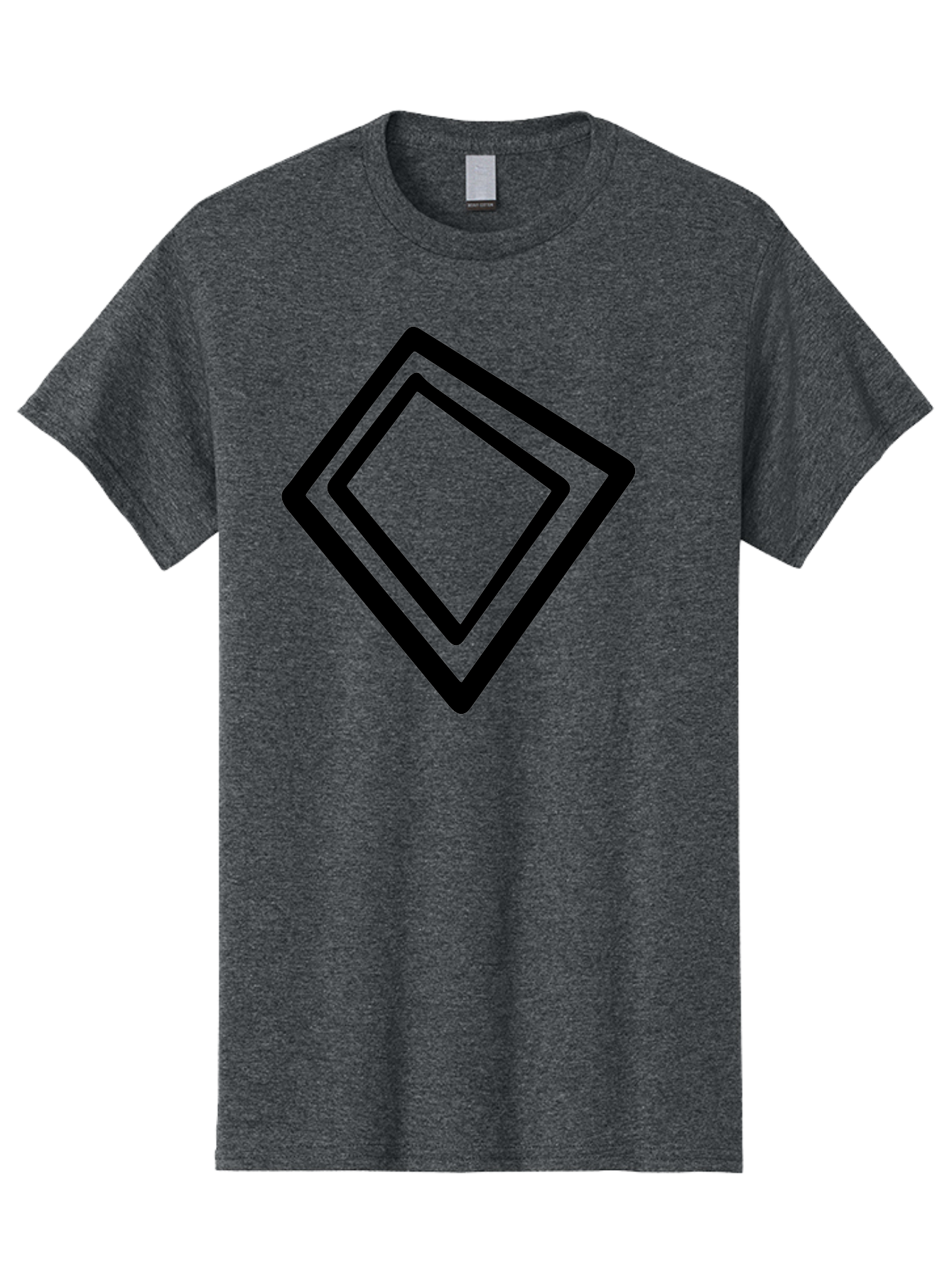 Diamond-Shape Men'S Graphic Tee, 100% Cotton, Comfortable Casual Summer Wear, Machine Washable, Black Diamonds, Nested Shapes, Geometric Pattern, Abstract Design, Modern Art, Minimalist Style -  Aaa422 7