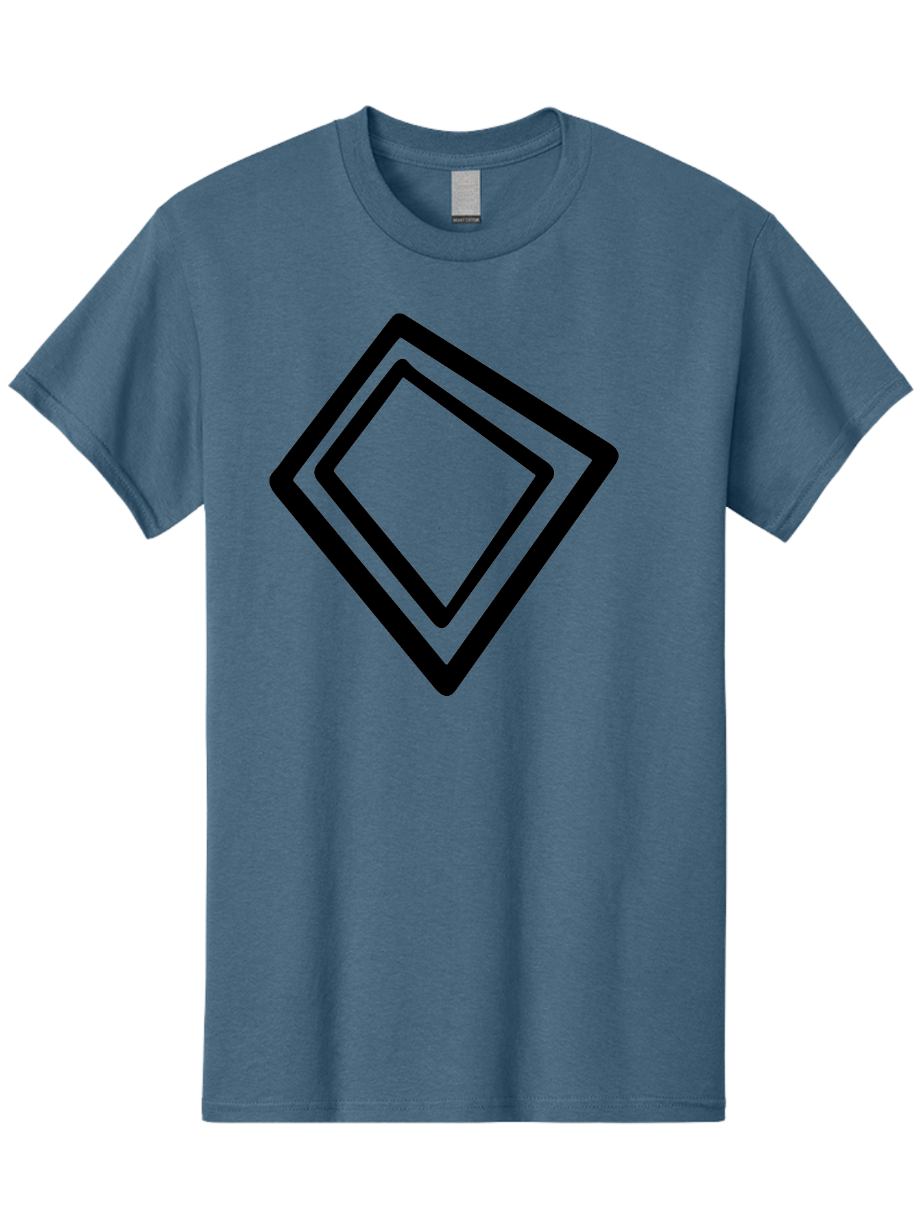 Diamond-Shape Men'S Graphic Tee, 100% Cotton, Comfortable Casual Summer Wear, Machine Washable, Black Diamonds, Nested Shapes, Geometric Pattern, Abstract Design, Modern Art, Minimalist Style -  Aaa422 11