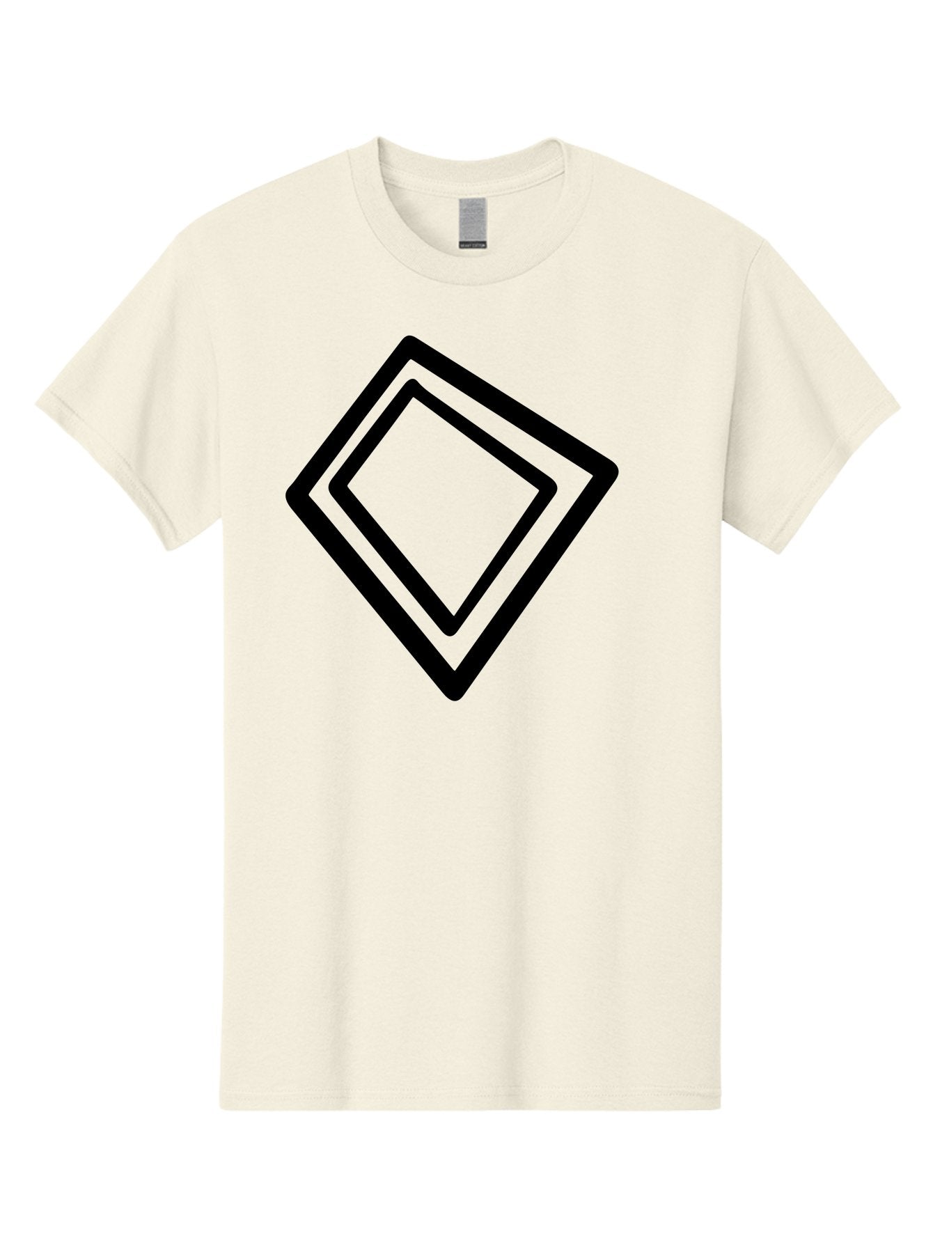 Diamond-Shape Men'S Graphic Tee, 100% Cotton, Comfortable Casual Summer Wear, Machine Washable, Black Diamonds, Nested Shapes, Geometric Pattern, Abstract Design, Modern Art, Minimalist Style -  Aaa422 13