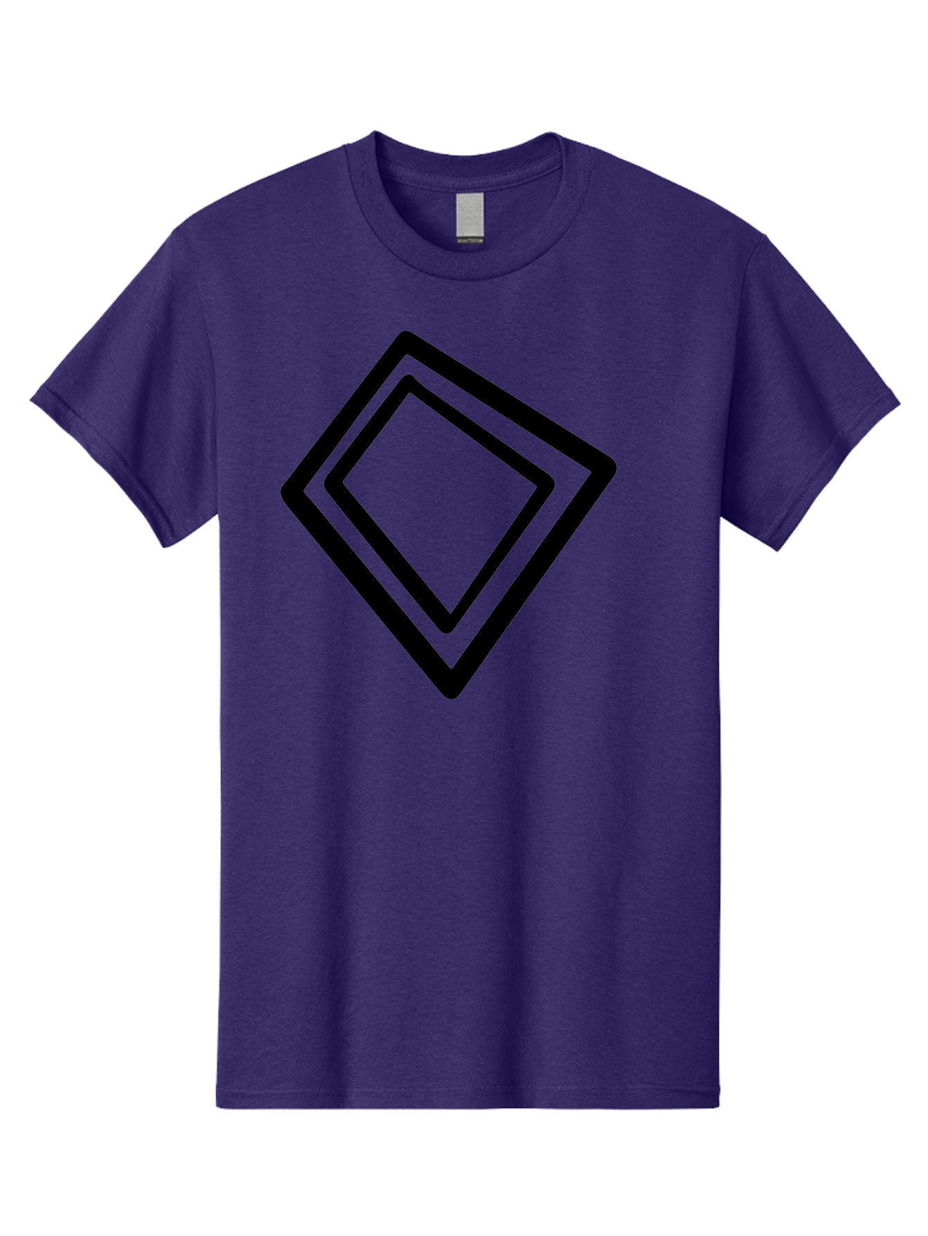 Diamond-Shape Men'S Graphic Tee, 100% Cotton, Comfortable Casual Summer Wear, Machine Washable, Black Diamonds, Nested Shapes, Geometric Pattern, Abstract Design, Modern Art, Minimalist Style -  Aaa422 21