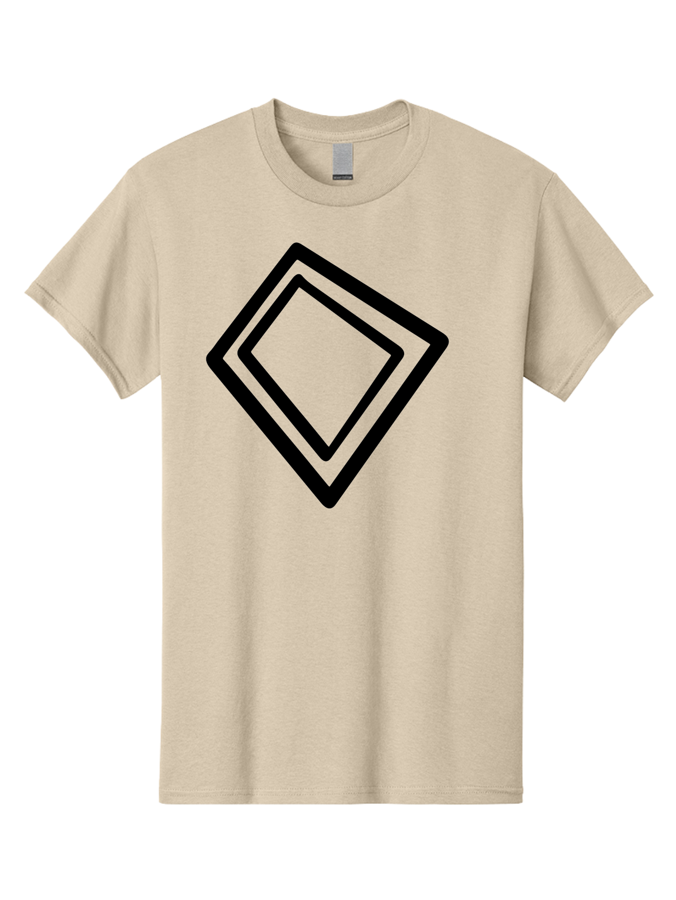 Diamond-Shape Men'S Graphic Tee, 100% Cotton, Comfortable Casual Summer Wear, Machine Washable, Black Diamonds, Nested Shapes, Geometric Pattern, Abstract Design, Modern Art, Minimalist Style -  Aaa422 27