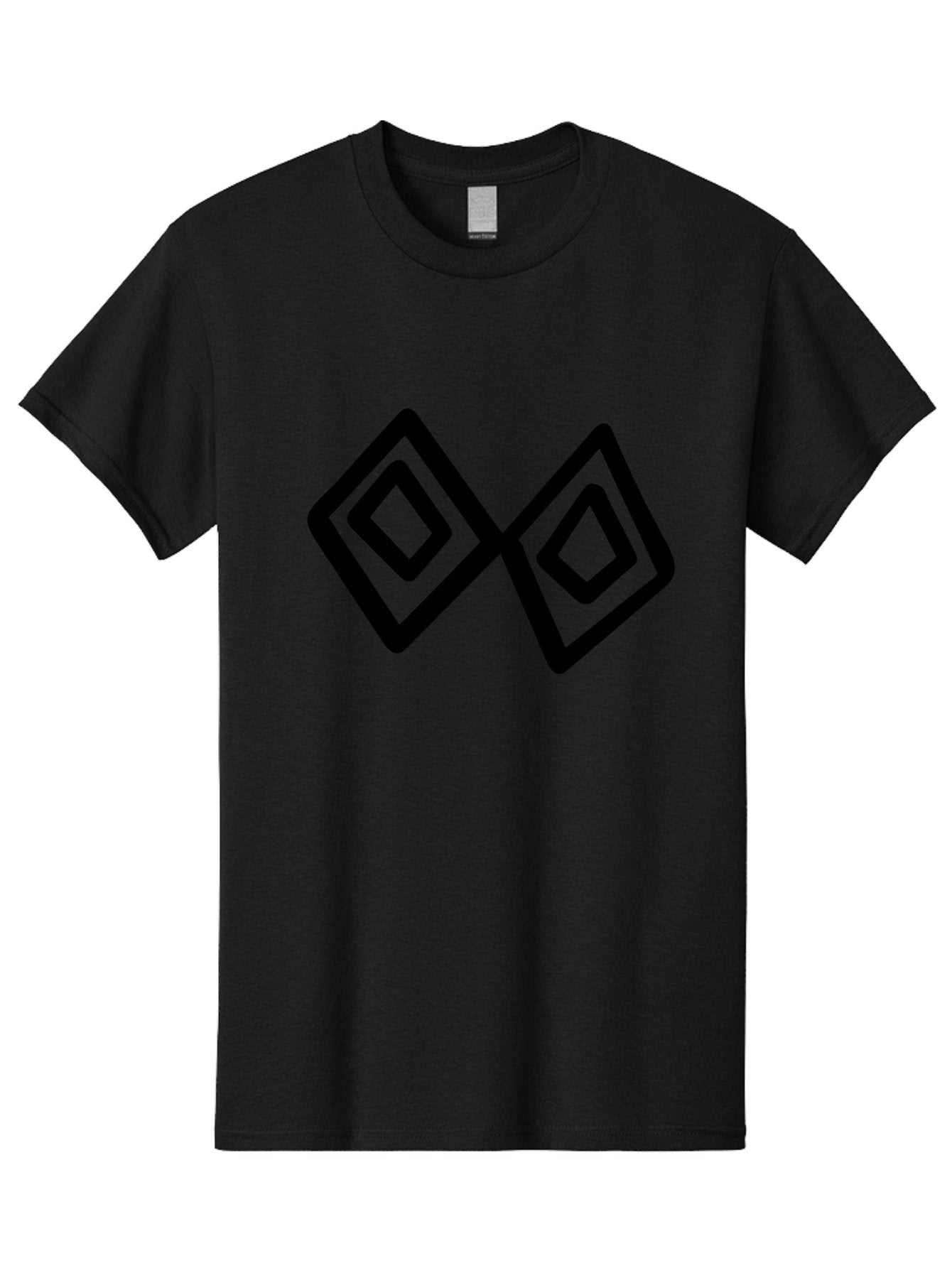 Diamond-Shapes Men'S Graphic Tee, 100% Cotton, Comfortable Casual Summer Wear, Machine Washable, Diamond Shapes, Geometric Design, Black And Green, Logo Design, Modern Graphics, Abstract Art, Symmetrical Shapes, Minimalist Logo -  Aaa423 3