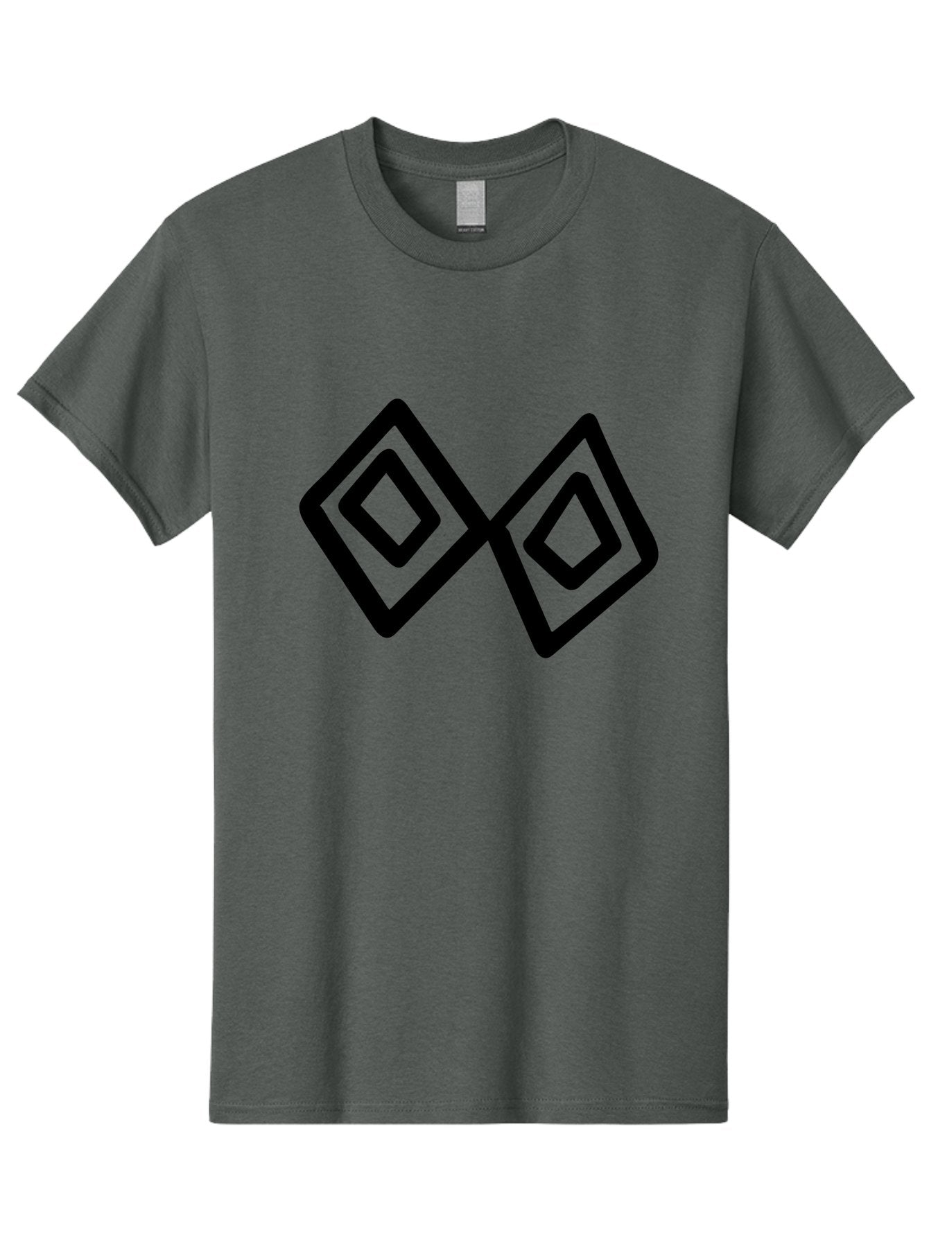 Diamond-Shapes Men'S Graphic Tee, 100% Cotton, Comfortable Casual Summer Wear, Machine Washable, Diamond Shapes, Geometric Design, Black And Green, Logo Design, Modern Graphics, Abstract Art, Symmetrical Shapes, Minimalist Logo -  Aaa423 9