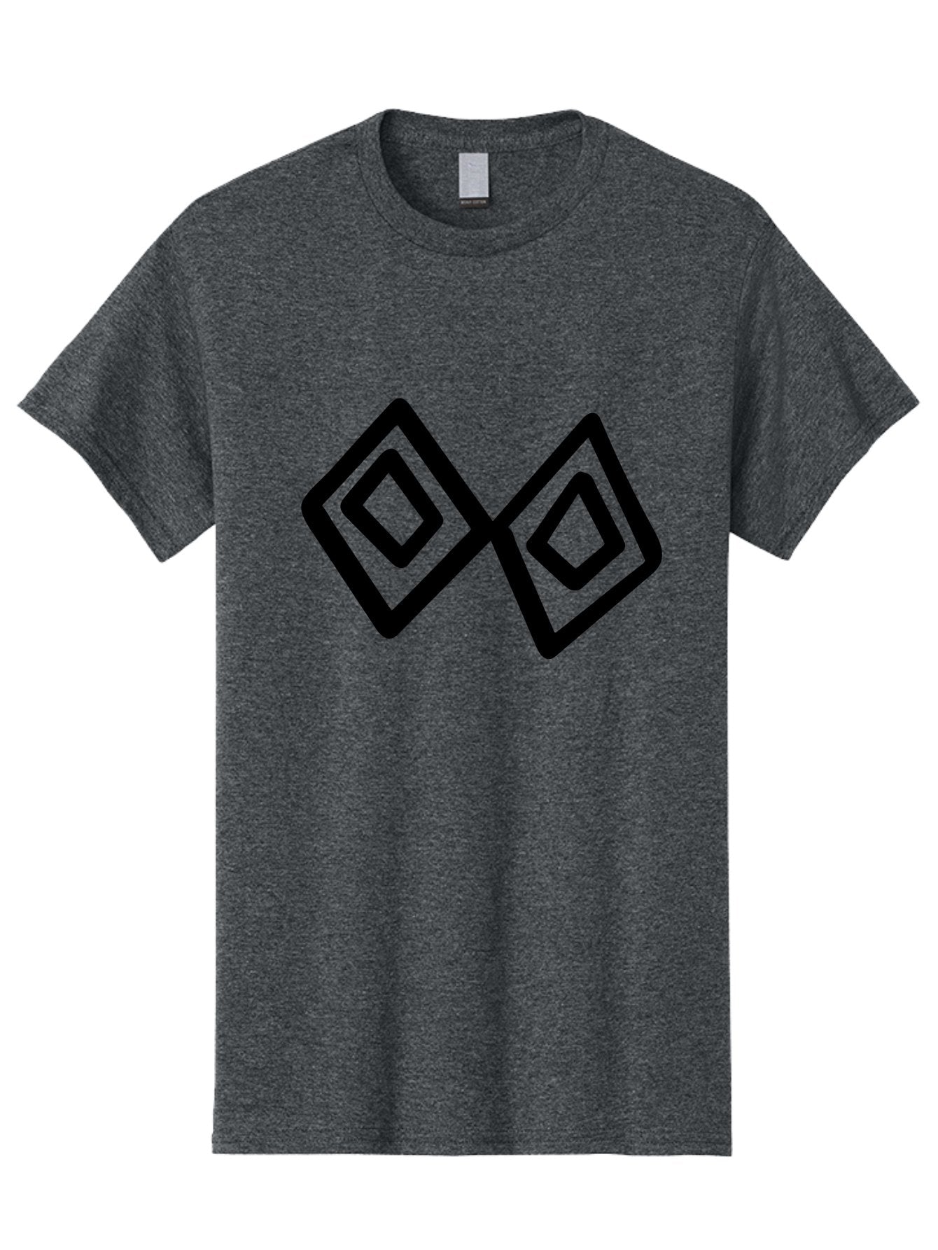 Diamond-Shapes Men'S Graphic Tee, 100% Cotton, Comfortable Casual Summer Wear, Machine Washable, Diamond Shapes, Geometric Design, Black And Green, Logo Design, Modern Graphics, Abstract Art, Symmetrical Shapes, Minimalist Logo -  Aaa423 23